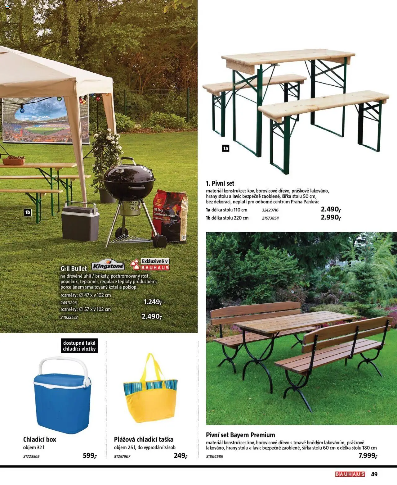Bauhaus katalog Grilování od 26.06.2025 | Strana: 49 | Produkty: Vložky, Dřevěné uhlí, Chladicí box, Chladící taška