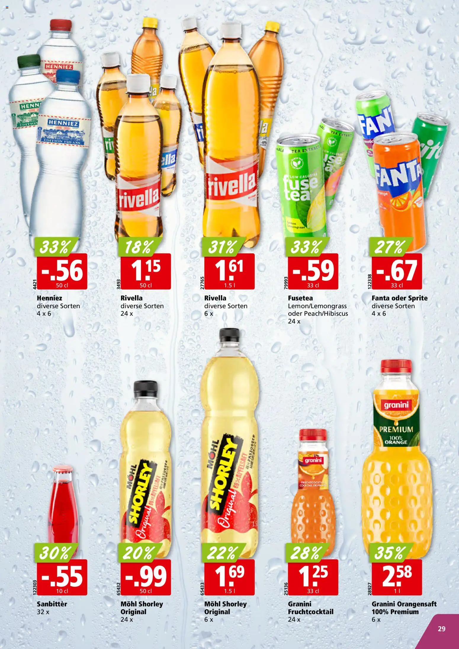 Aligro Aktionen Schlieren, Gossau SG, Frauenfeld, Rapperswil-Jona, Sargans, Bern, Brüttisellen, Pratteln, Emmen, Spreitenbach – gültig ab 03.11.2025 | Seite: 29 | Produkte: Fanta, Sprite, Orangensaft, Apfelsaft