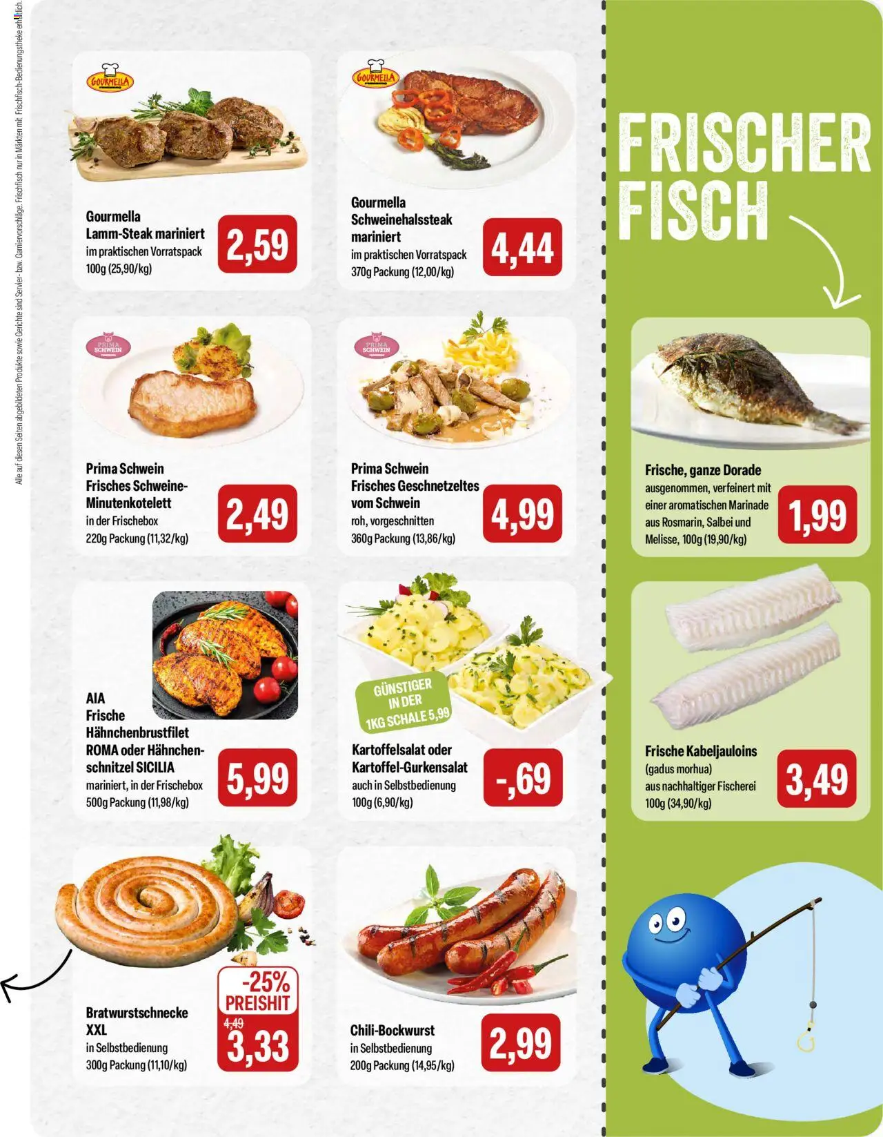 Feneberg Angebote - gültig ab dem 24.07.2025 | Seite: 3 | Produkte: Dorade, Hahnchen, Schnitzel, Fisch
