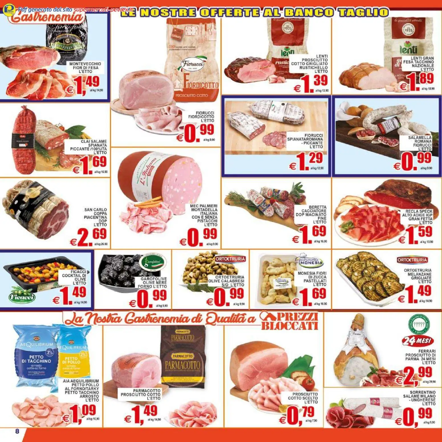 Volantino Pewex del 17.04.2026 | Pagina: 8 | Prodotti: Speck, Salamella, Zucca, Mortadella