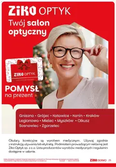 Pogląd oferty "Ziko Gazetka" - ważna od 11.12.2025 | Strona: 25 | Produkty: Karta, Okulary, Kosmetyki