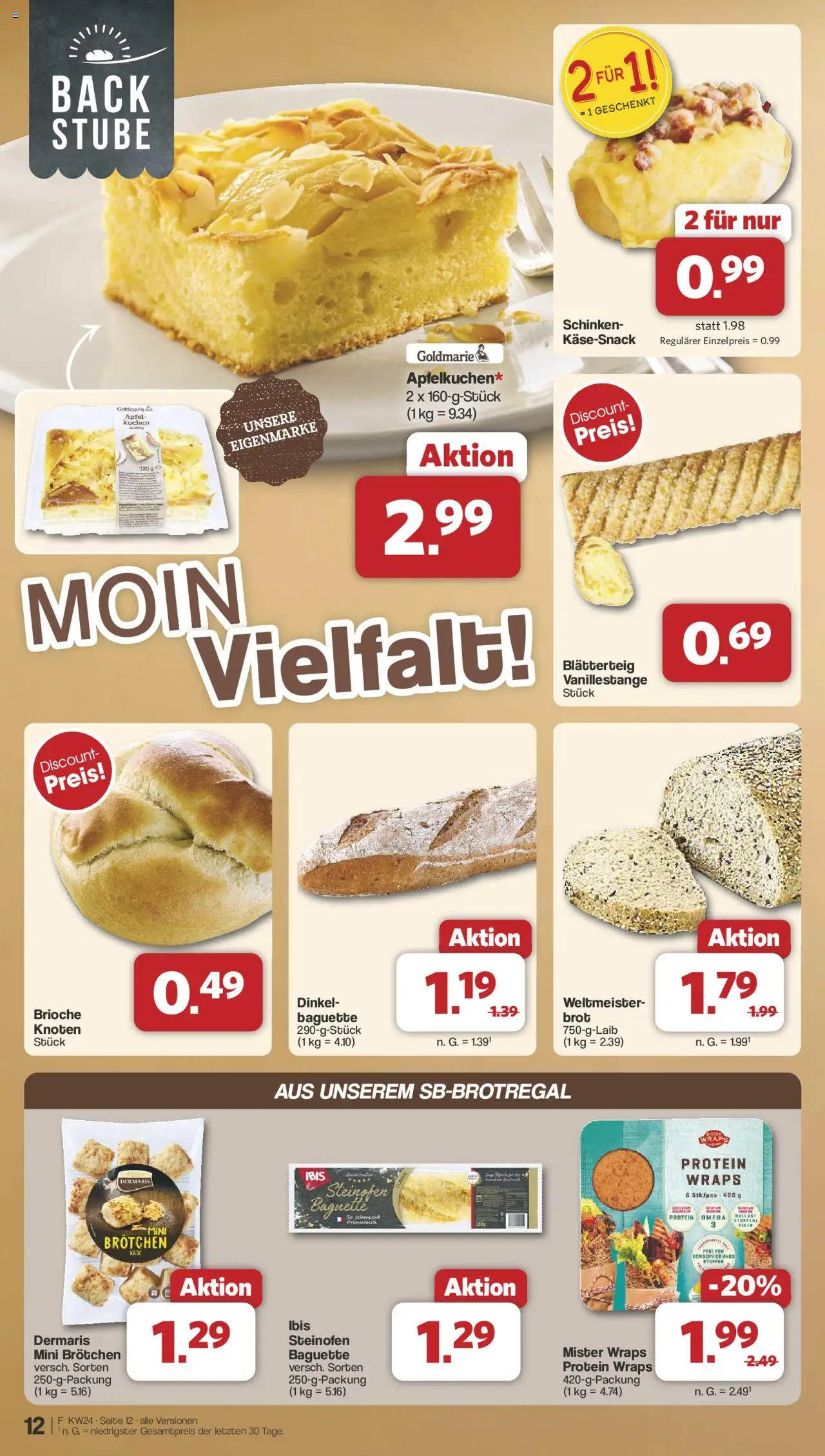 Famila Nordwest Prospekt 	 - gültig ab dem 10.06.2025 | Seite: 14 | Produkte: Baguette, Apple, Brot, Schinken