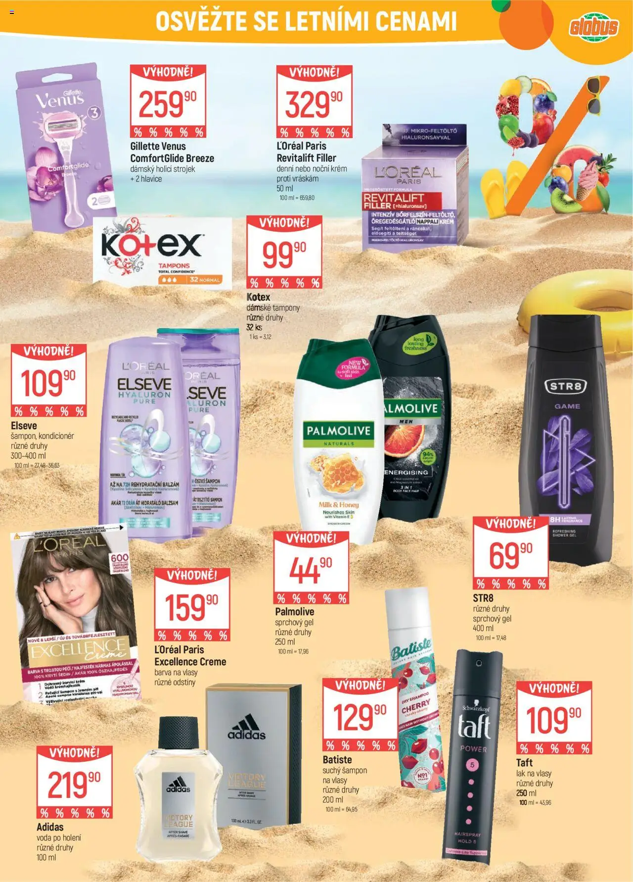 Globus leták - Brno od 16.07.2025 | Strana: 4 | Produkty: Sprchový gel, Holicí strojek, Suchý šampon, Tampony
