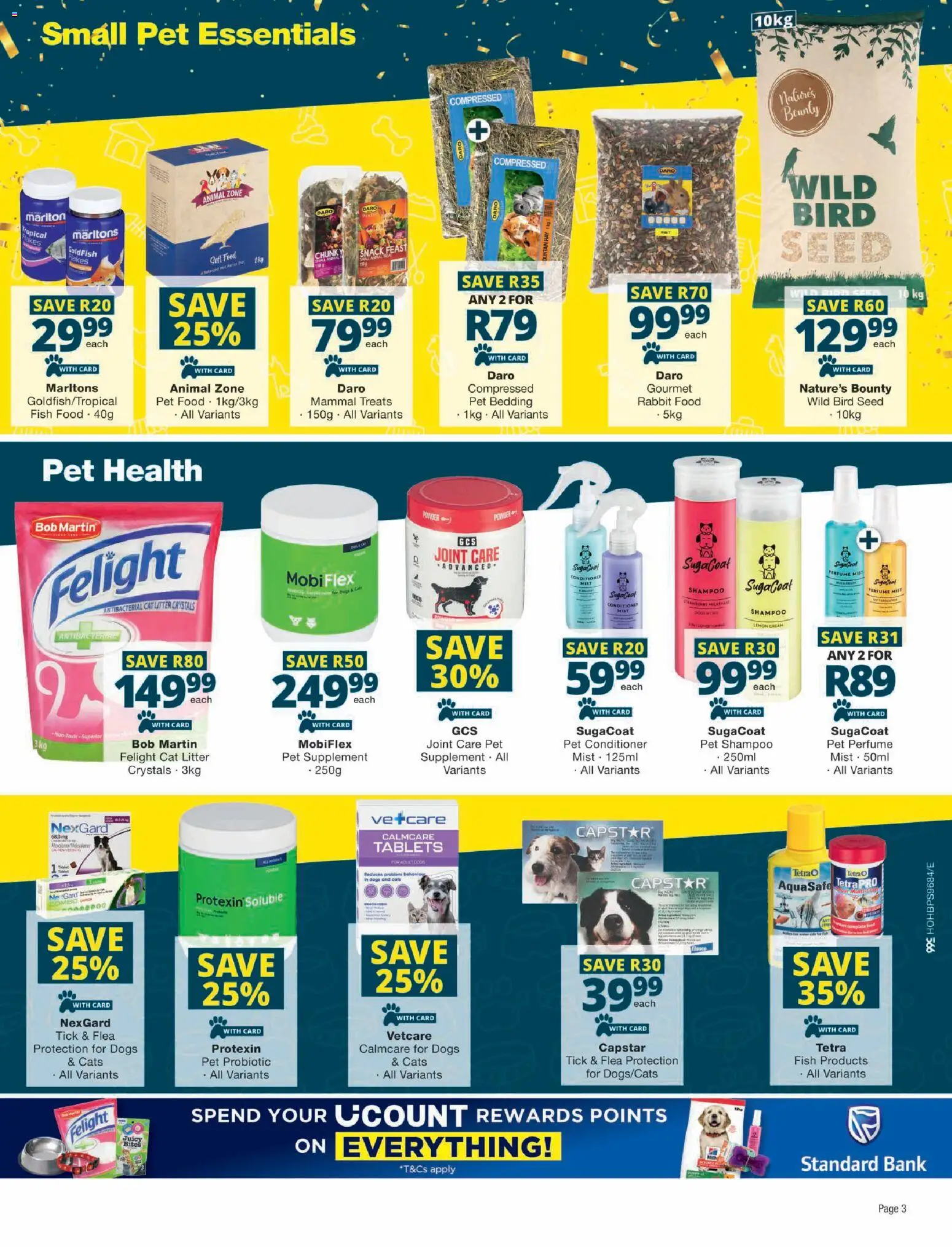 New Checkers catalogue – valid from 20.04.2026 | Page: 3 | Products: Pet food, Shampoo, Conditioner, Flakes