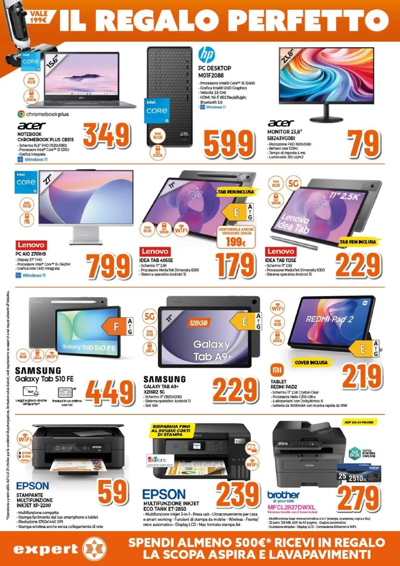 Volantino Expert del 16.10.2025 | Pagina: 14 | Prodotti: Samsung Galaxy, Tablet, Stampante, Batteria