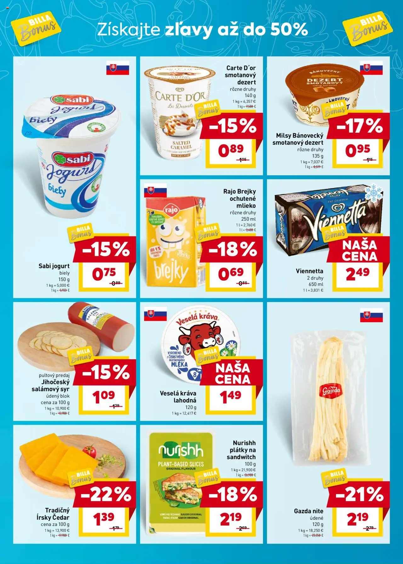 Billa bonus leták │ platný od 02.07.2025 | Strana: 3 | Produkty: Mlieko, Syr, Jogurt