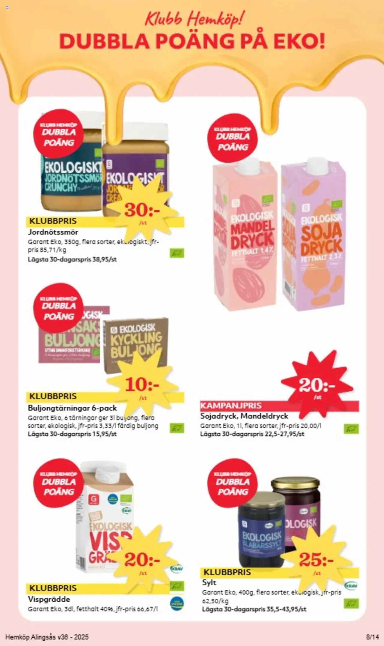 Hemköp reklamblad aktuell från 01.09.2025 | Sida: 7 | Produkter: Soja, Vispgrädde