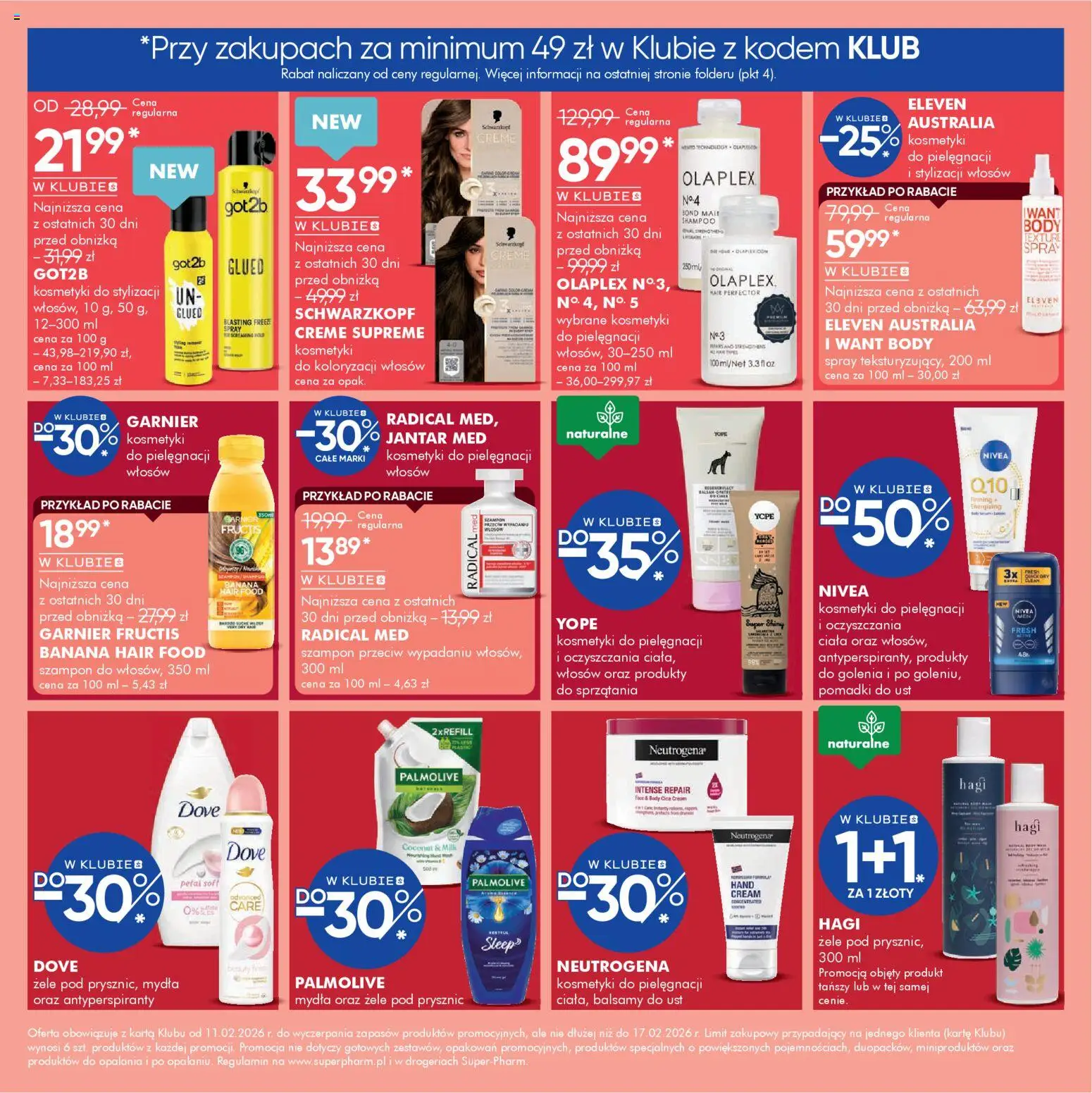 Super-pharm Gazetka od 11.02.2026 | Strona: 8 | Produkty: Karta, Prysznic, Szampon, Body