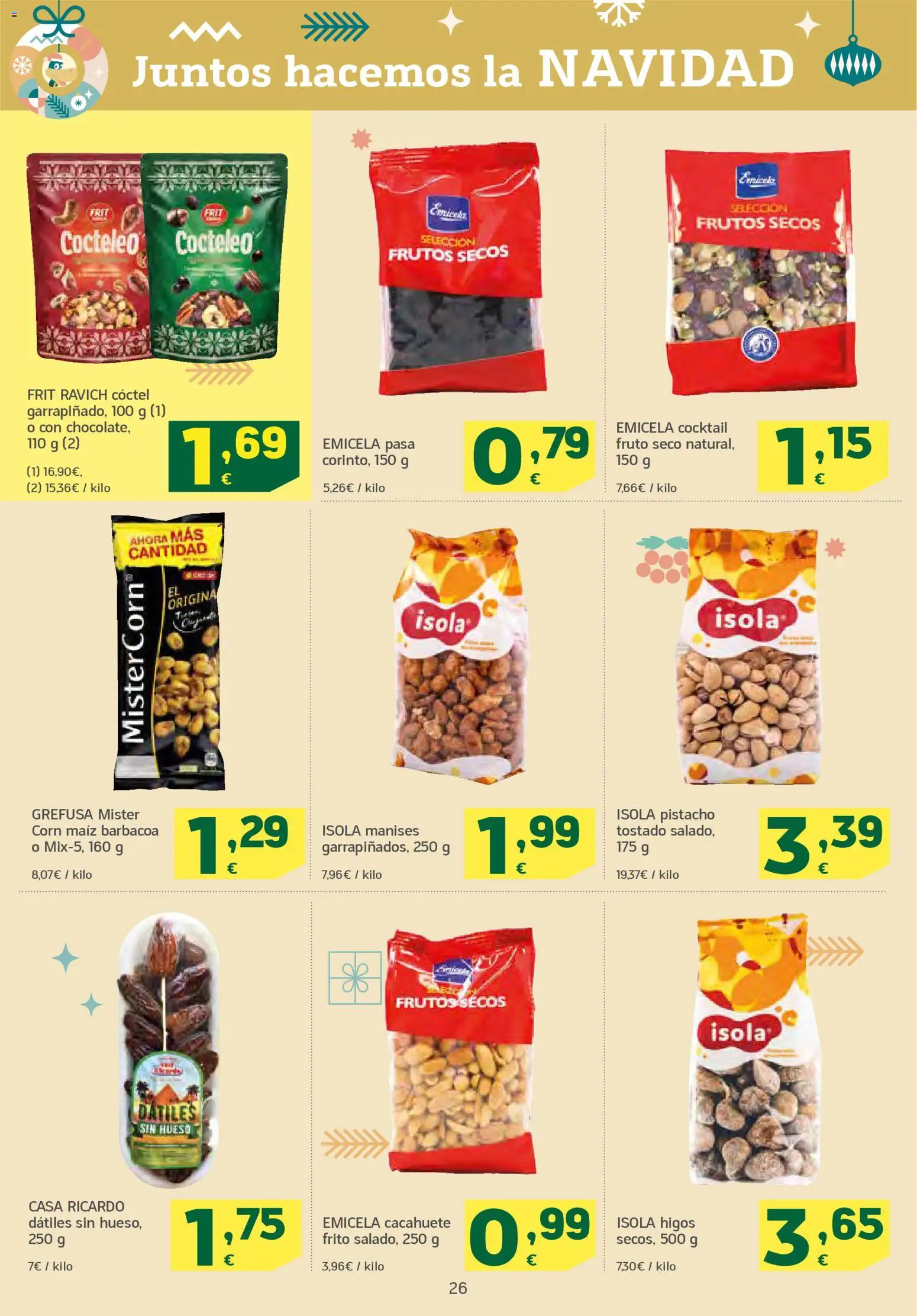 HiperDino folleto │ válido desde el 04.12.2025 | Página: 26 | Productos: Frutos secos, Σαντιγύ, Barbacoa