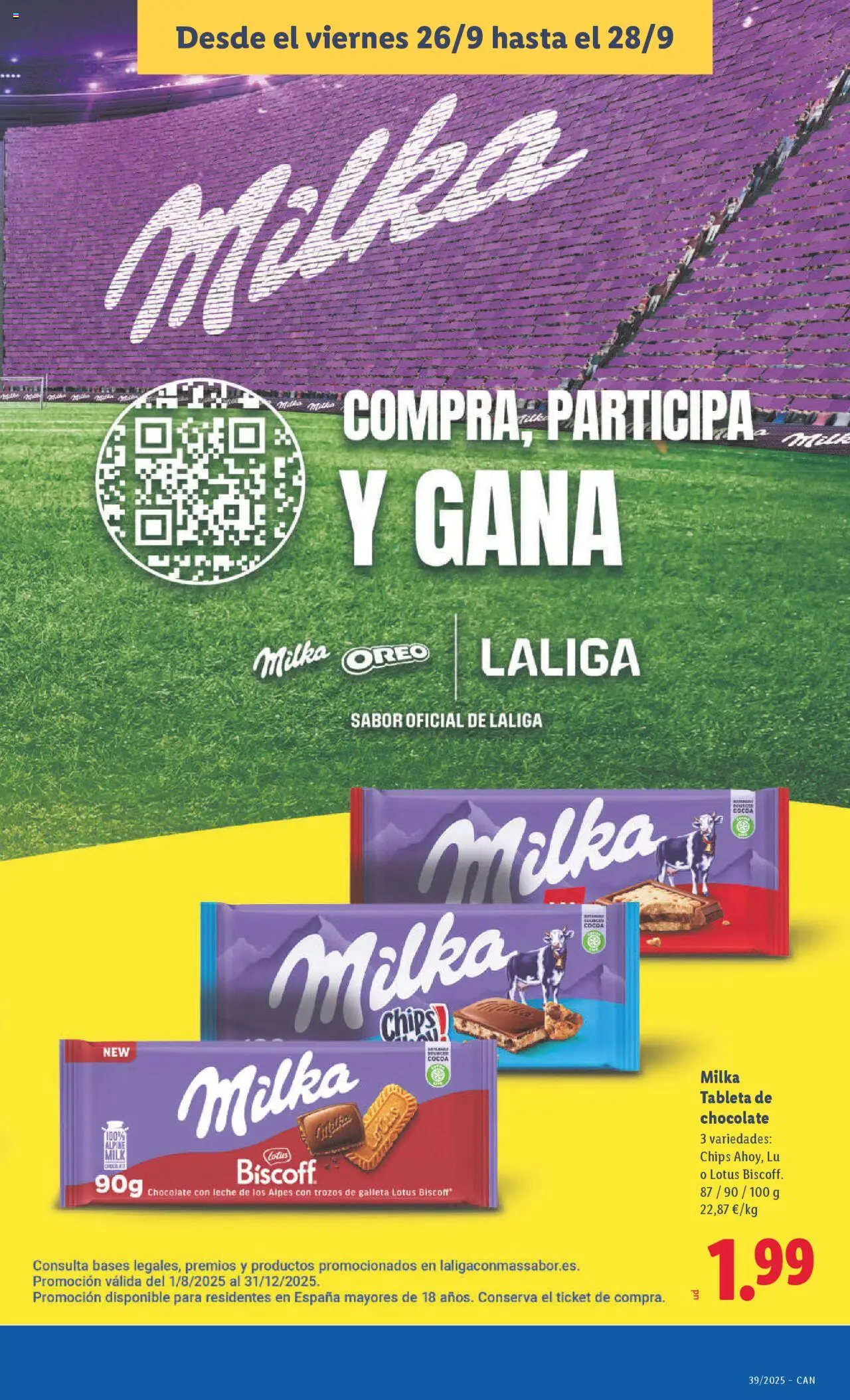 Lidl - Canarias │ válido desde el 22.09.2025 | Página: 35 | Productos: Leche, Chocolate, Tableta, Chocolate con leche