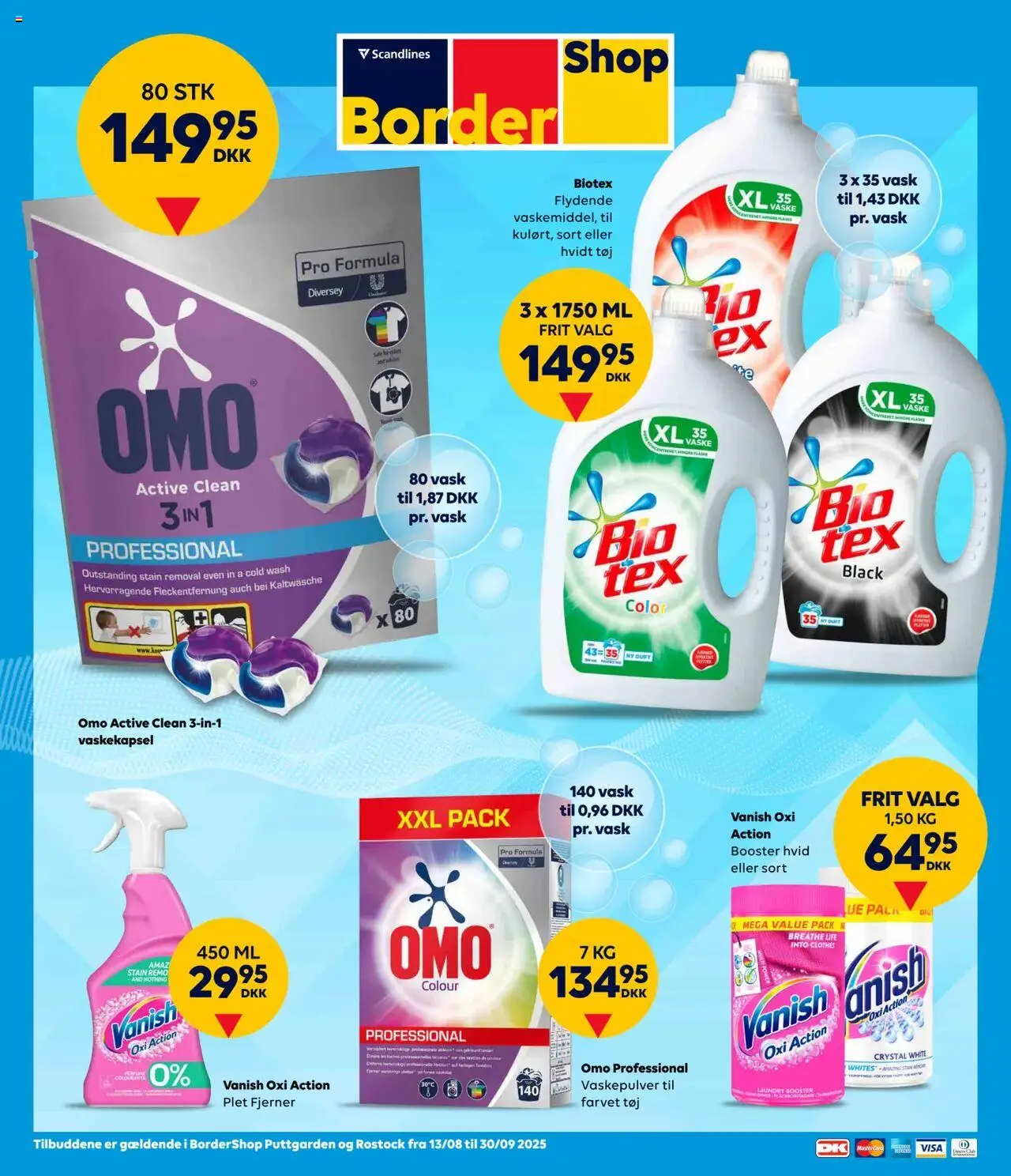 Bordershop Tilbudsavis gyldig fra 13.08.2025 | Side: 1 | Produkter: Duft, Vaskepulver, Tøj