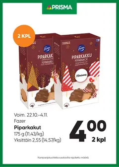 Prisma-mainoslehti voimassa 22.10.2025 alkaen