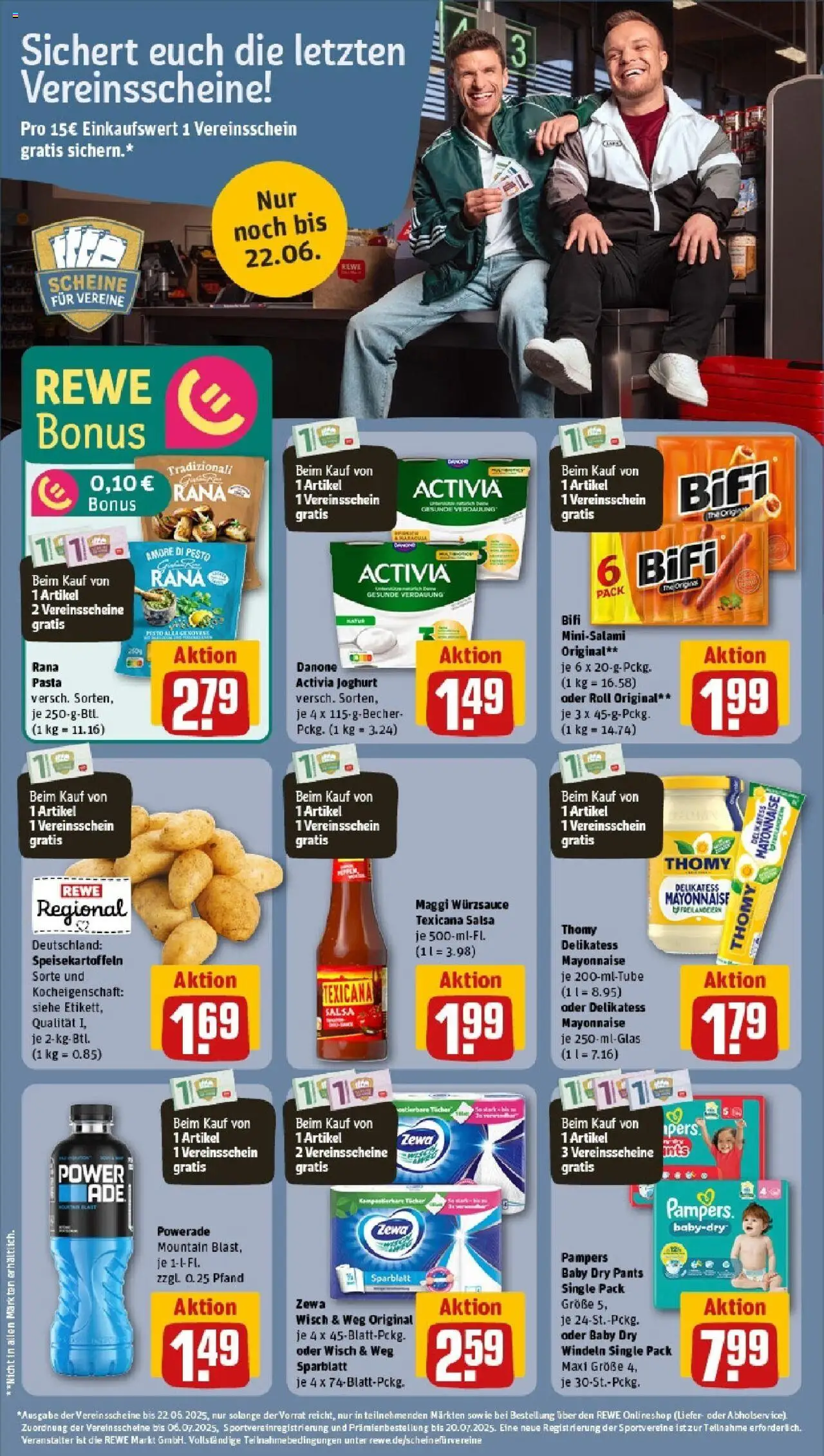 Rewe prospekt Lüdinghausen	 - gültig ab dem 15.06.2025 | Seite: 24 | Produkte: Activia, Bifi, Zewa, Powerade