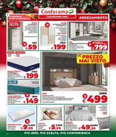 Anteprima del volantino Volantino Conforama	 valido a partire dal 04.12.2025 | Pagina: 4 | Prodotti: Materasso, Cuscino, Armadio, Guanciale