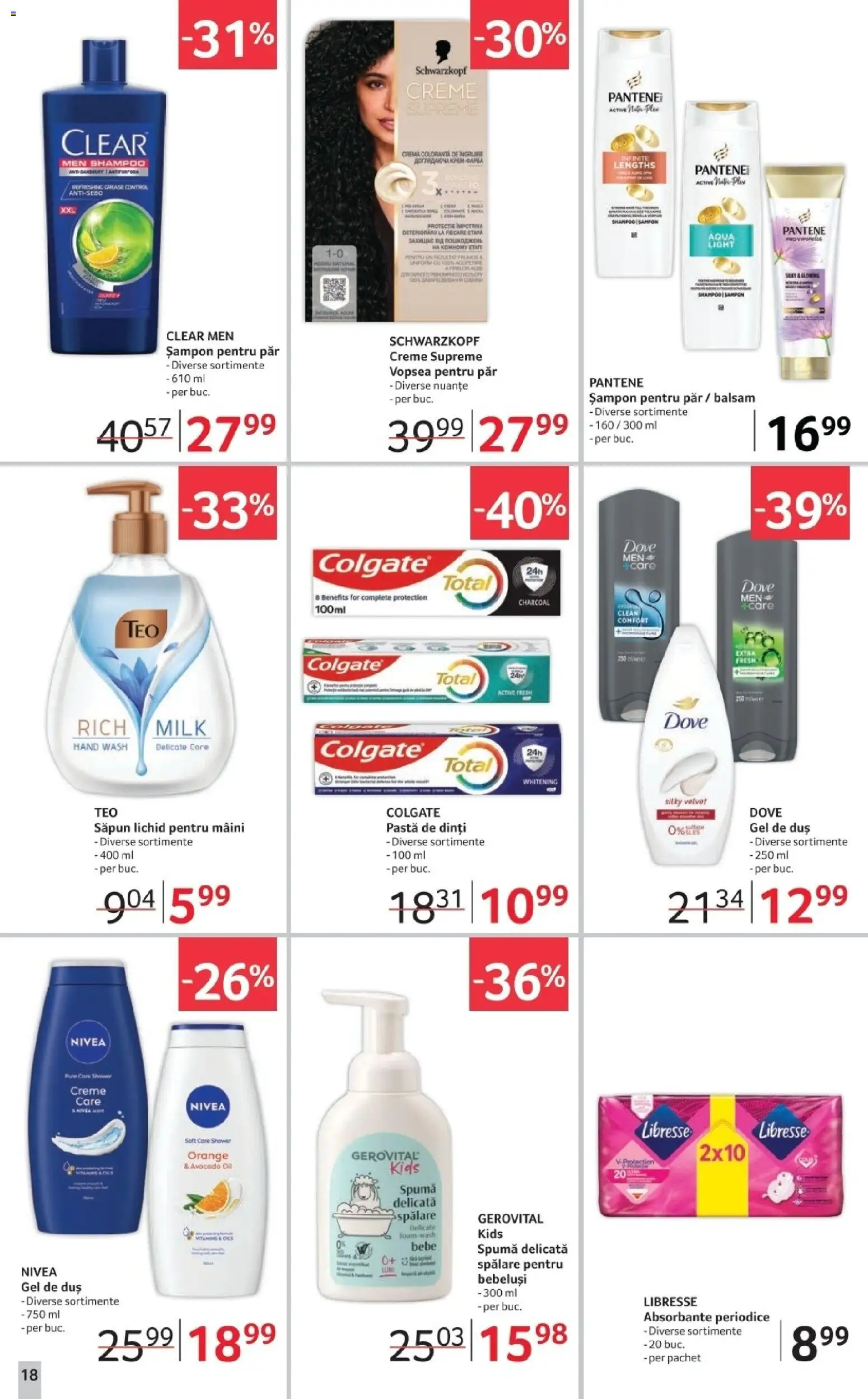 Noul catalog Selgros – valabil de la 02.01.2026 | Pagină: 18 | Produse: Vopsea, Șampon, Absorbante, Avocado