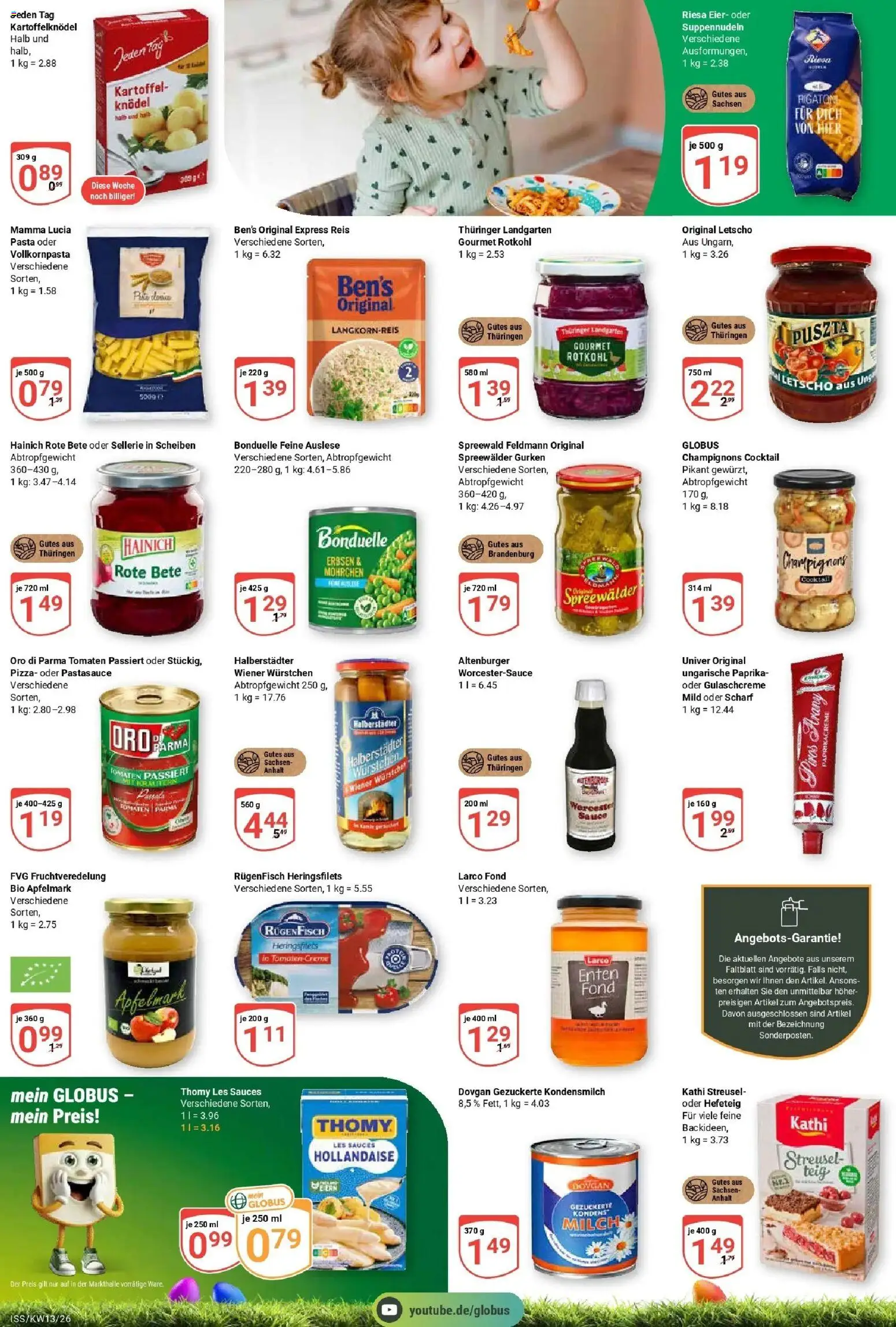 Globus prospekt Isserstedt	 – gültig ab 23.03.2026 | Seite: 5 | Produkte: Wiener wurstchen, Oro di parma, Reis, Erbsen