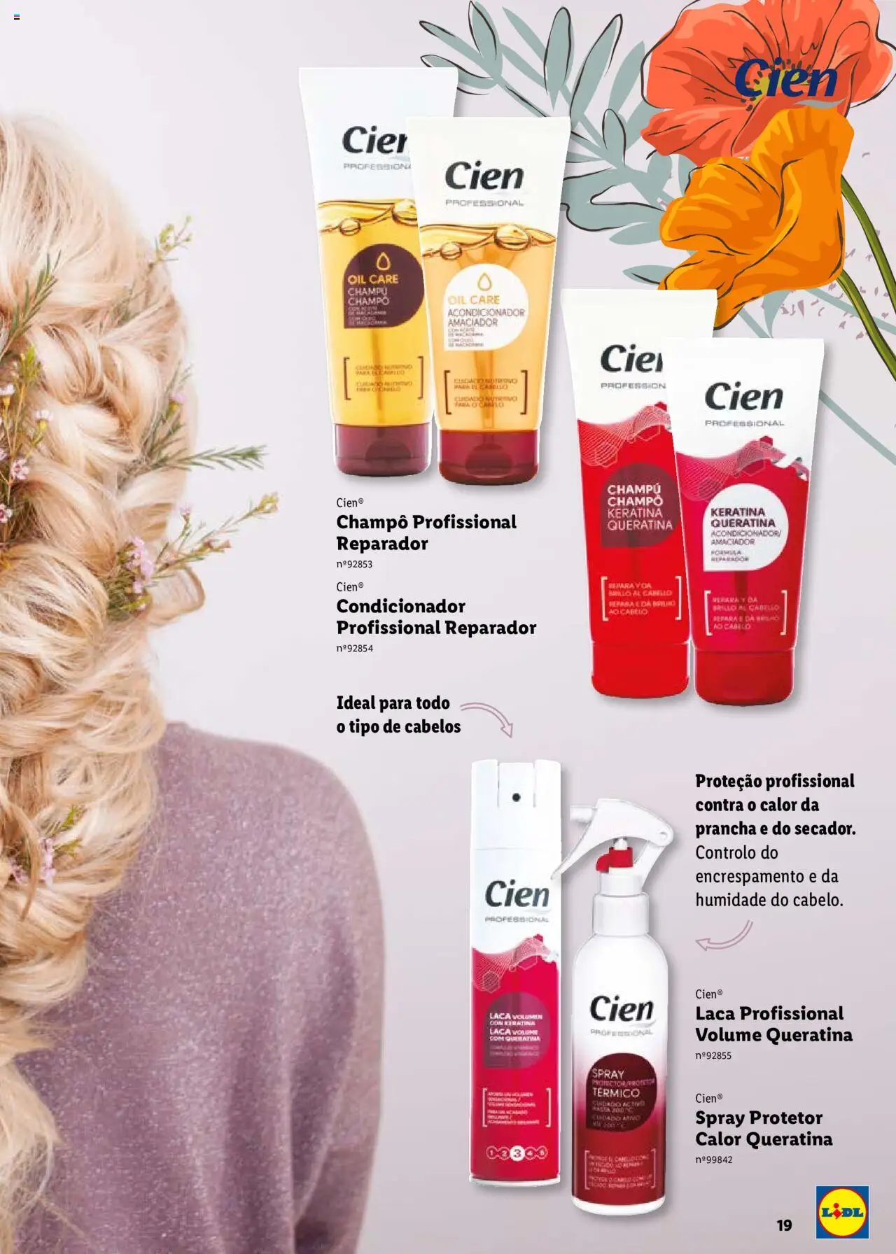 Lidl Cien - Beleza Inteligente │ válido de 26.02.2024 | Página: 19 | Produtos: Condicionador, Prancha
