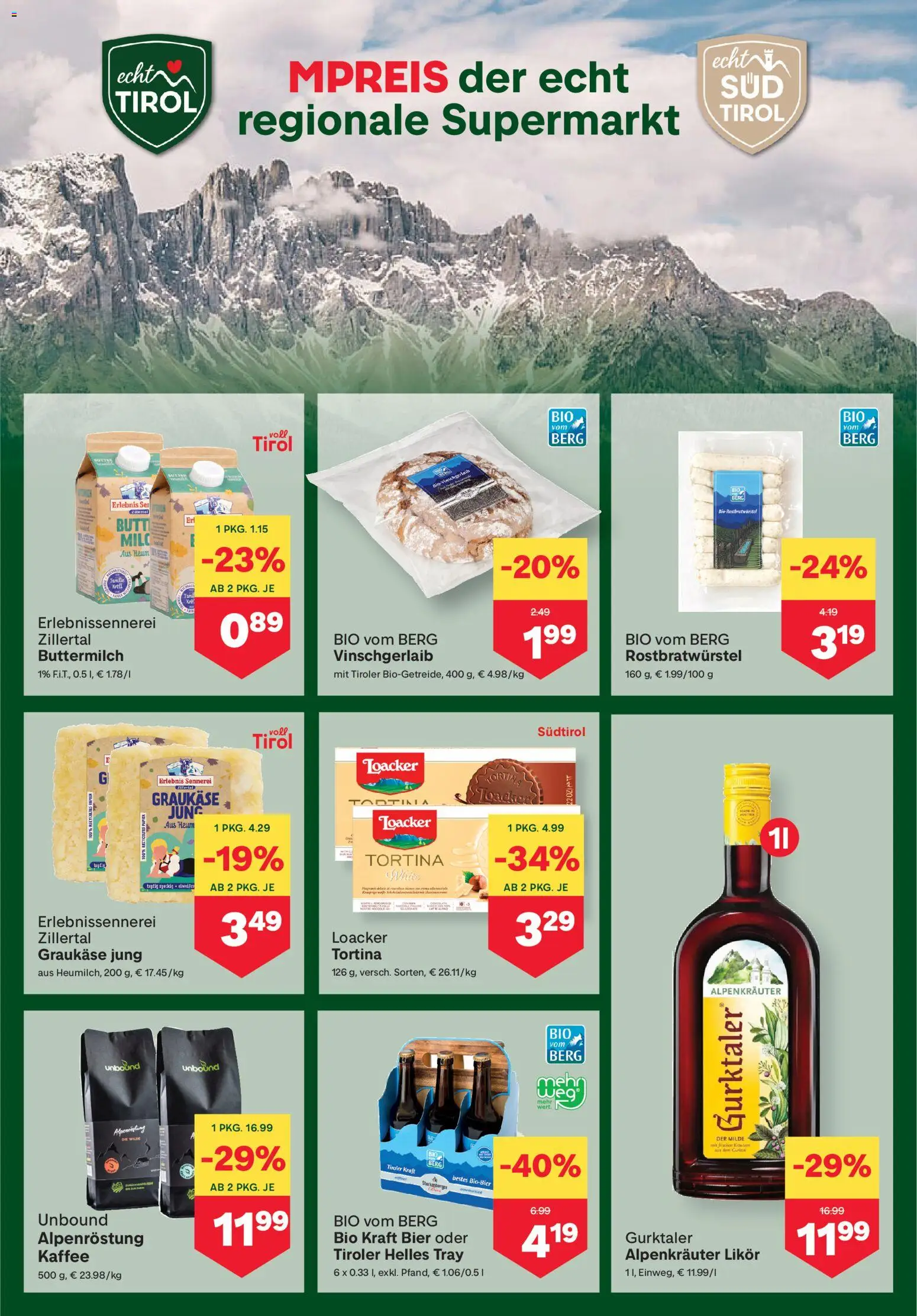 MPREIS Flugblatt gültig ab 23.04.2026 | Seite: 7 | Produkte: Kaffee, Bier