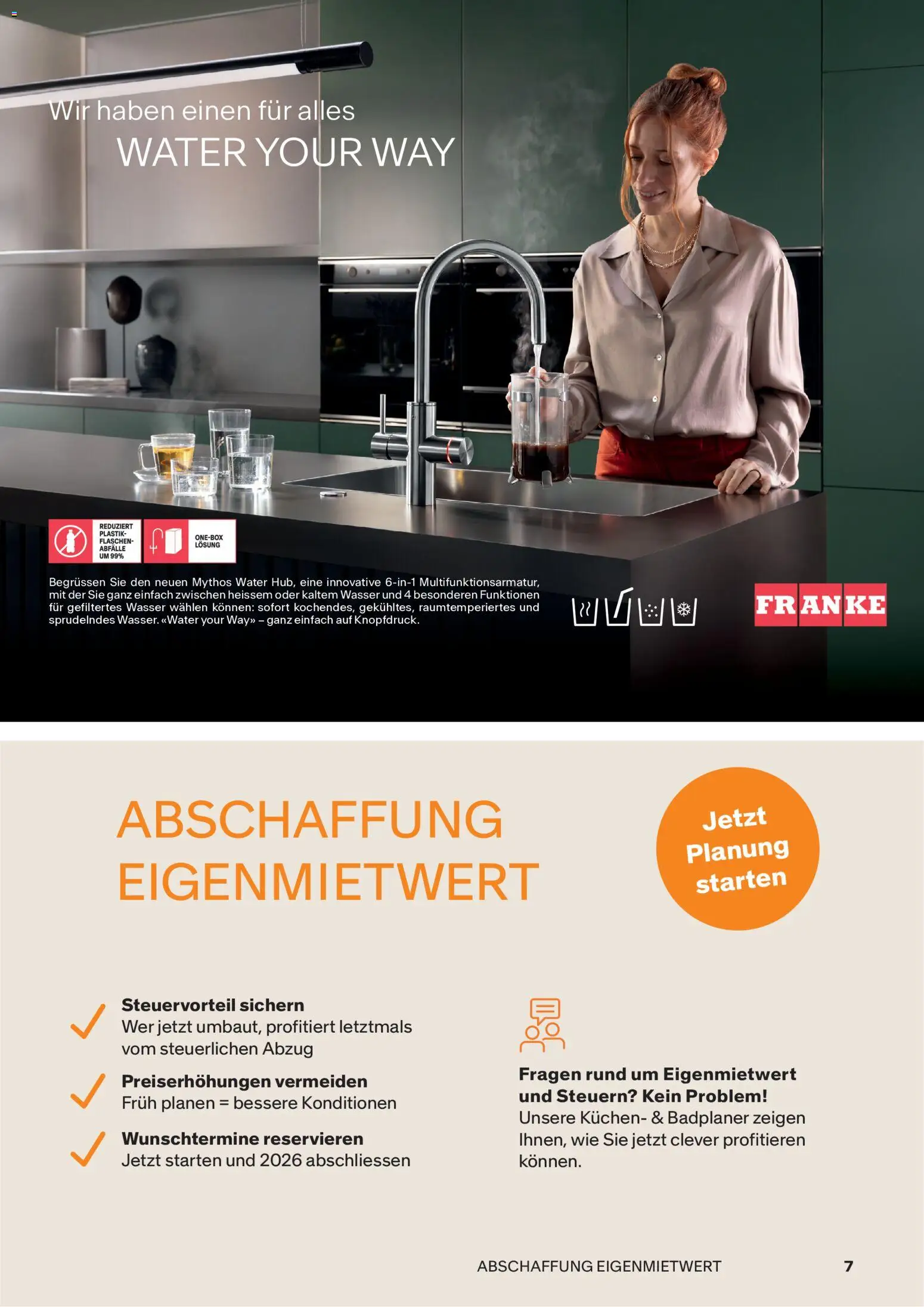 Fust aktionen Küchen- und Badezimmer – gültig ab 22.04.2026 | Seite: 7 | Produkte: Wasser