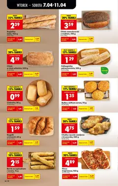 Pogląd oferty "Bułka z żółtym serem, 70 g, Bułka z żółtym serem, 70 g" - ważna od 07.04.2026 | Strona: 34 | Produkty: Bagietka, Chleb, Pizza, Pinsa