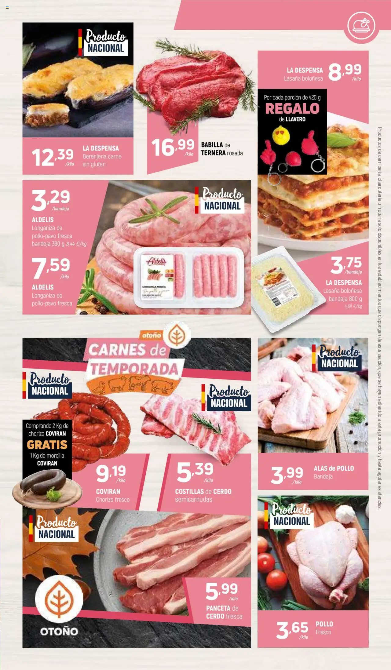 Coviran ofertas │ válido desde el 21.10.2025 | Página: 3 | Productos: Ηλεκτρικός φούρνος, Cerdo, Longaniza, Bandeja