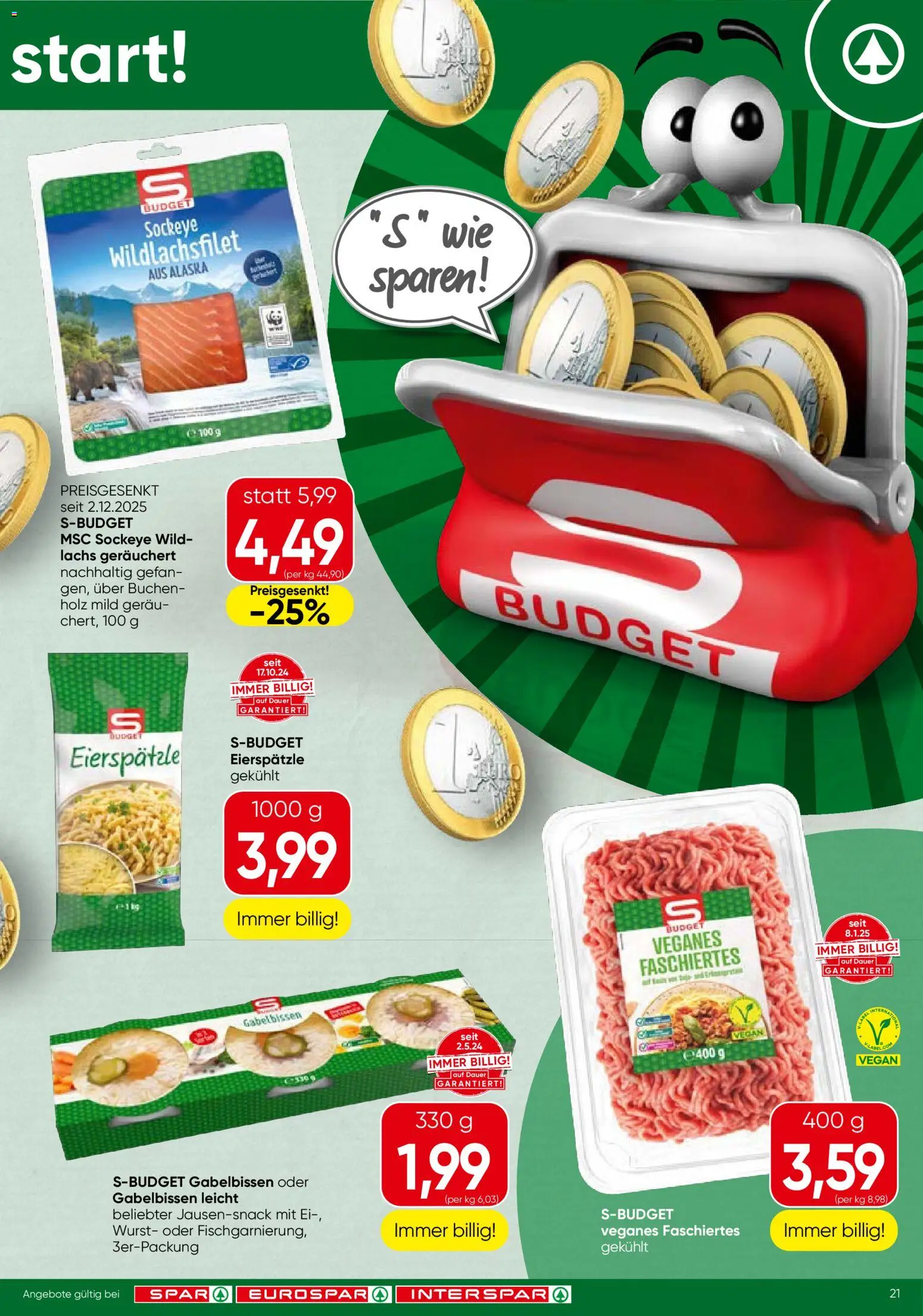 Spar Flugblatt - Salzburg gültig ab 08.01.2026 | Seite: 21 | Produkte: Wurst