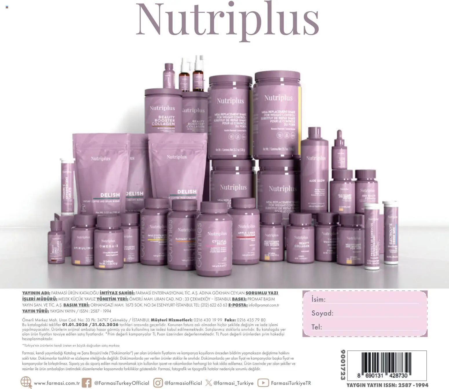 Farmasi Katalog - 01.01.2026 tarihinden itibaren geçerlidir | Sayfa: 148 | Ürünler: Baskı