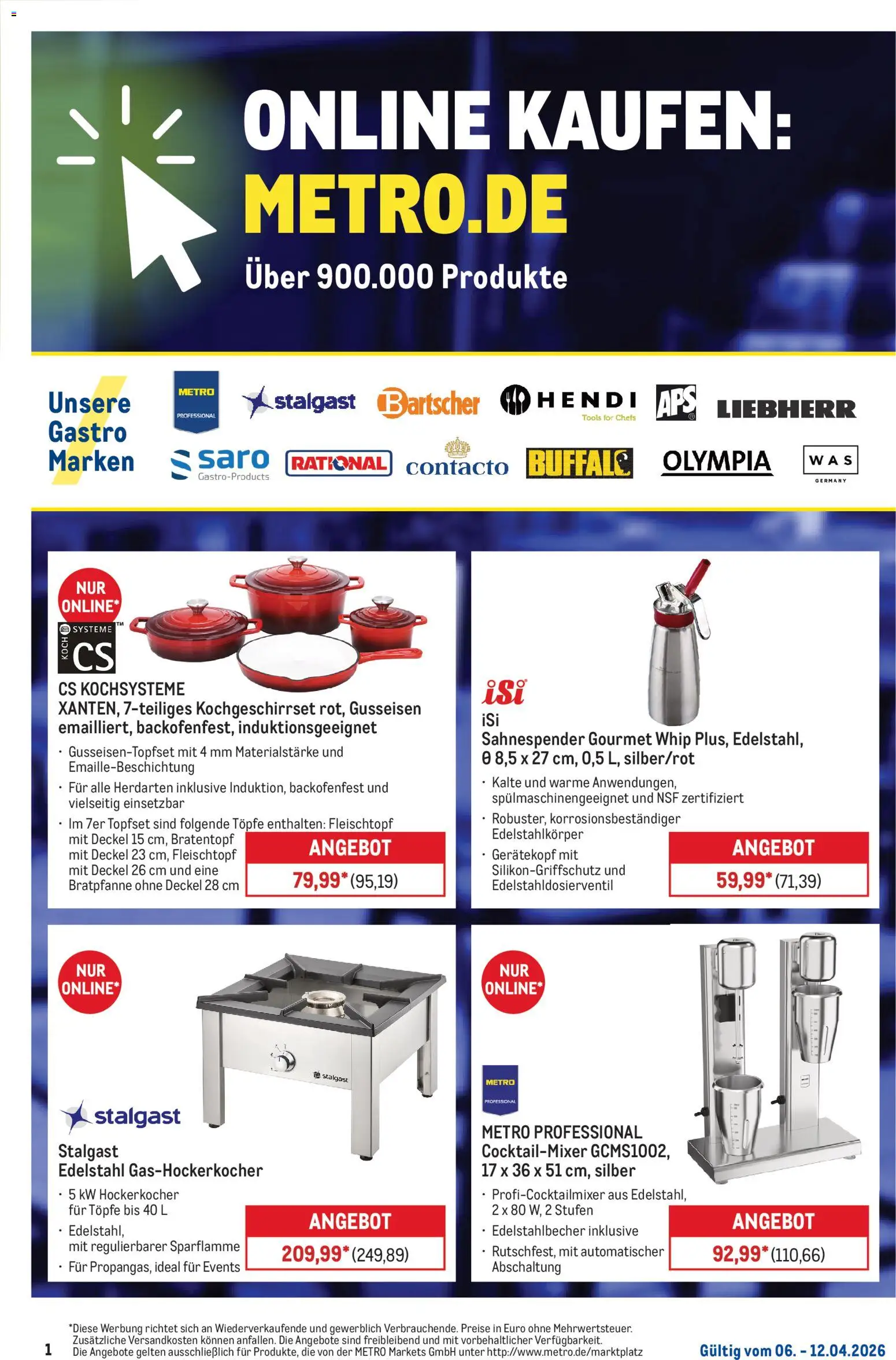 Metro Online: Wochen-Angebote – gültig ab 06.04.2026 | Seite: 1 | Produkte: Liebherr