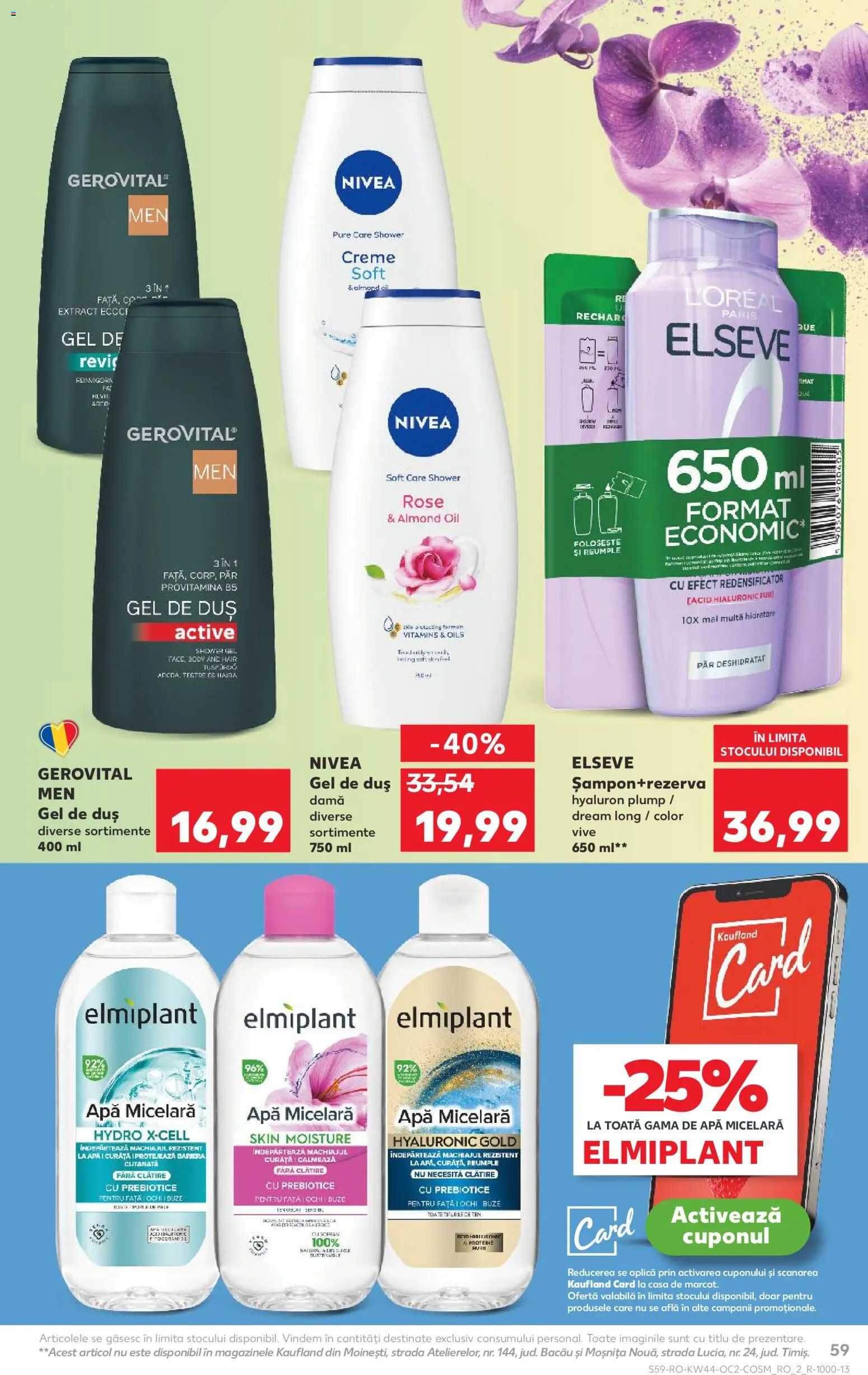 Kaufland RO akciós ujság - amely érvényes a következő dátumtól: 29.10.2025 | Oldal: 59 | Termékek: Tusfürdő