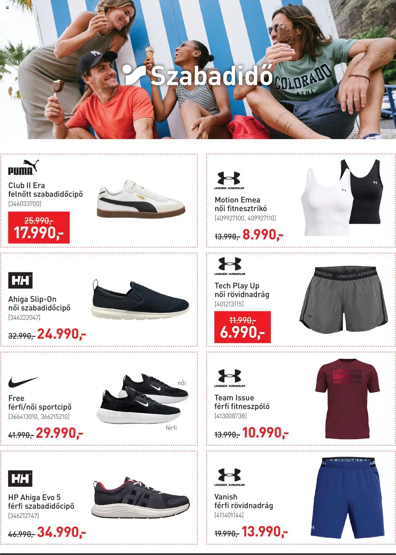 Intersport akciós ujság - amely érvényes a következő dátumtól: 05.08.2025 | Oldal: 2 | Termékek: Under armour, Sportcipő, Rövidnadrág