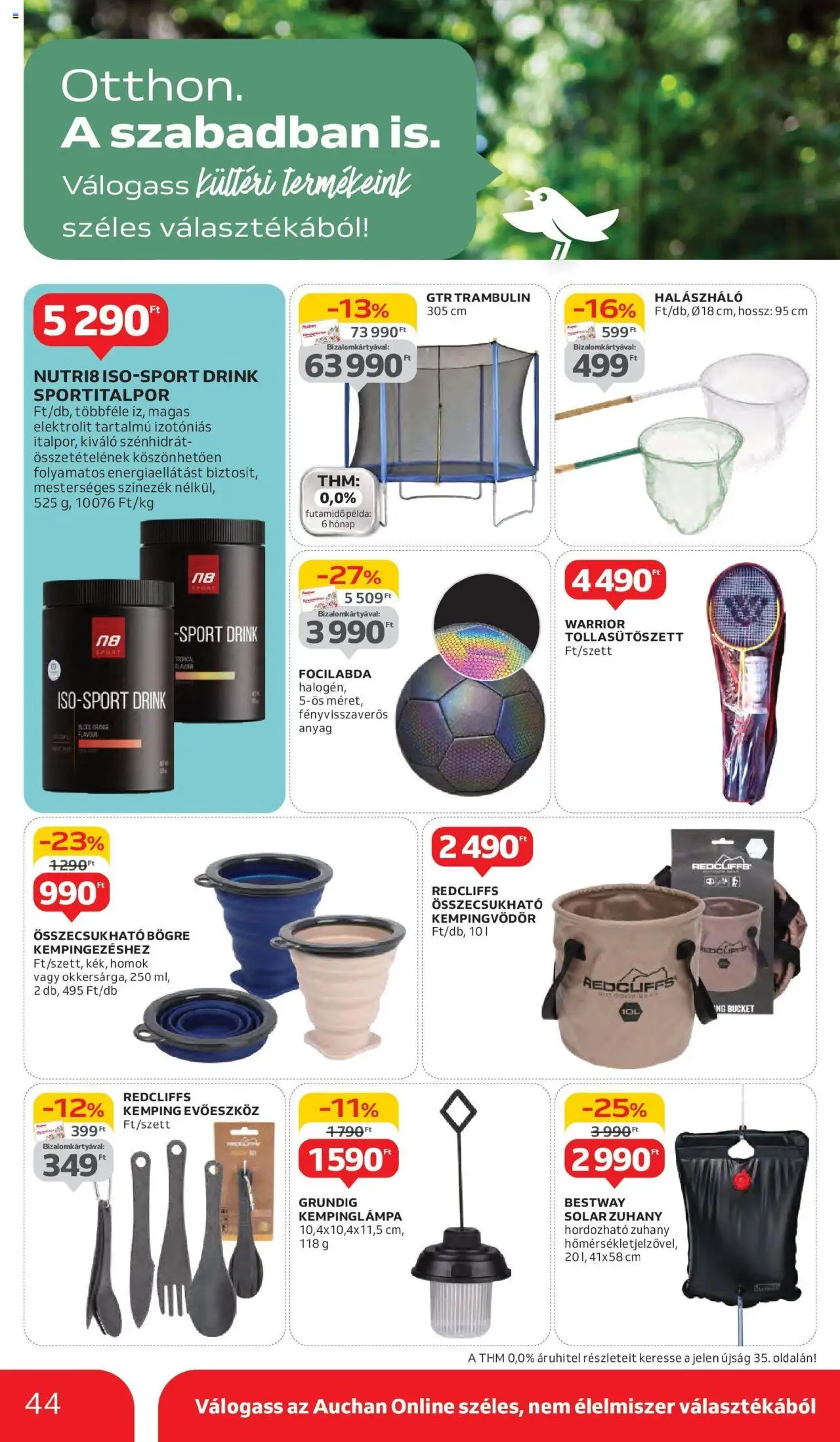 Auchan akciós ujság - amely érvényes a következő dátumtól: 05.06.2025 | Oldal: 44 | Termékek: Evőeszköz, Bögre, Zuhany, Trambulin