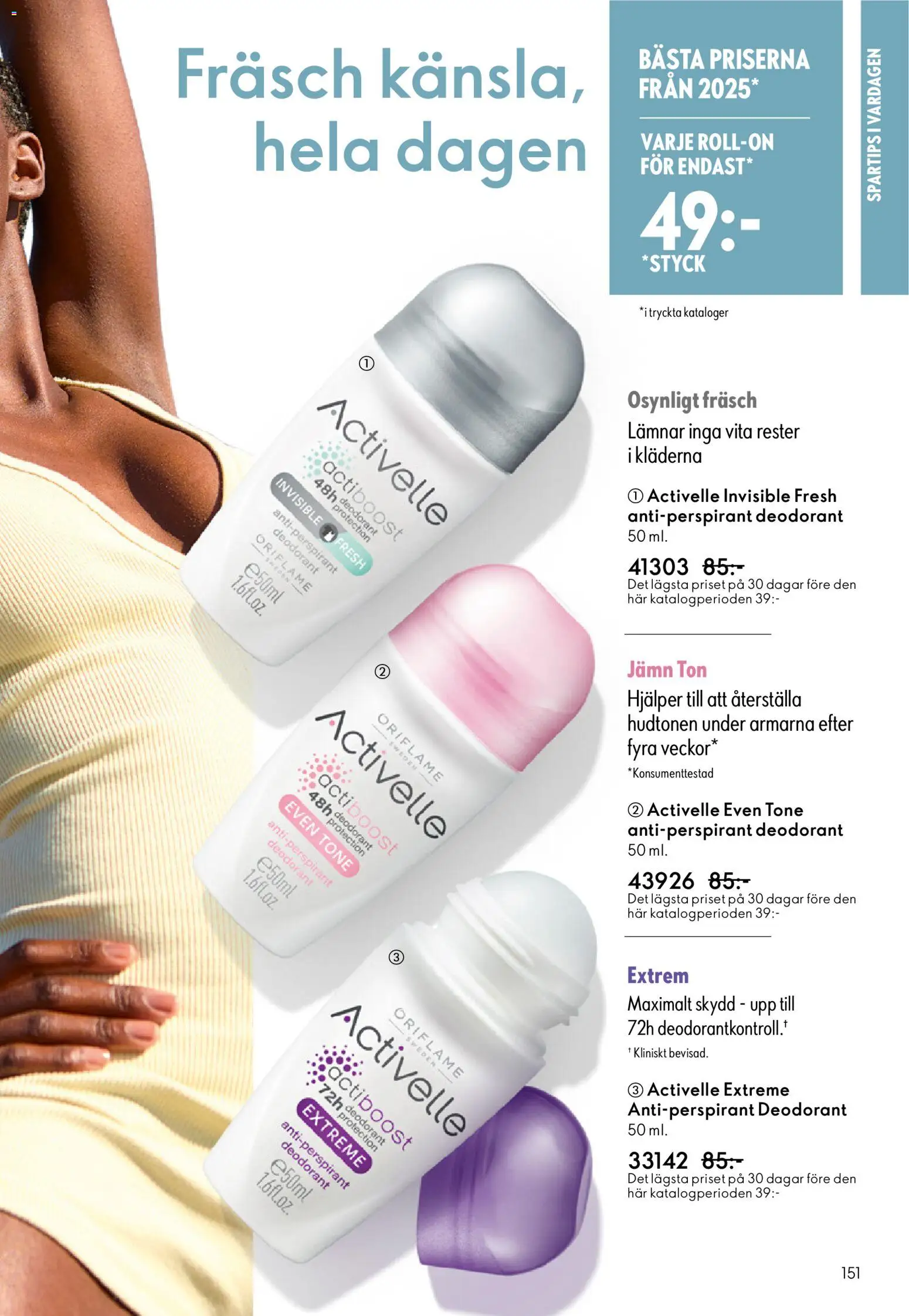 Oriflame reklamblad aktuell från 31.12.2025 | Sida: 151 | Produkter: Deodorant, Antiperspirant