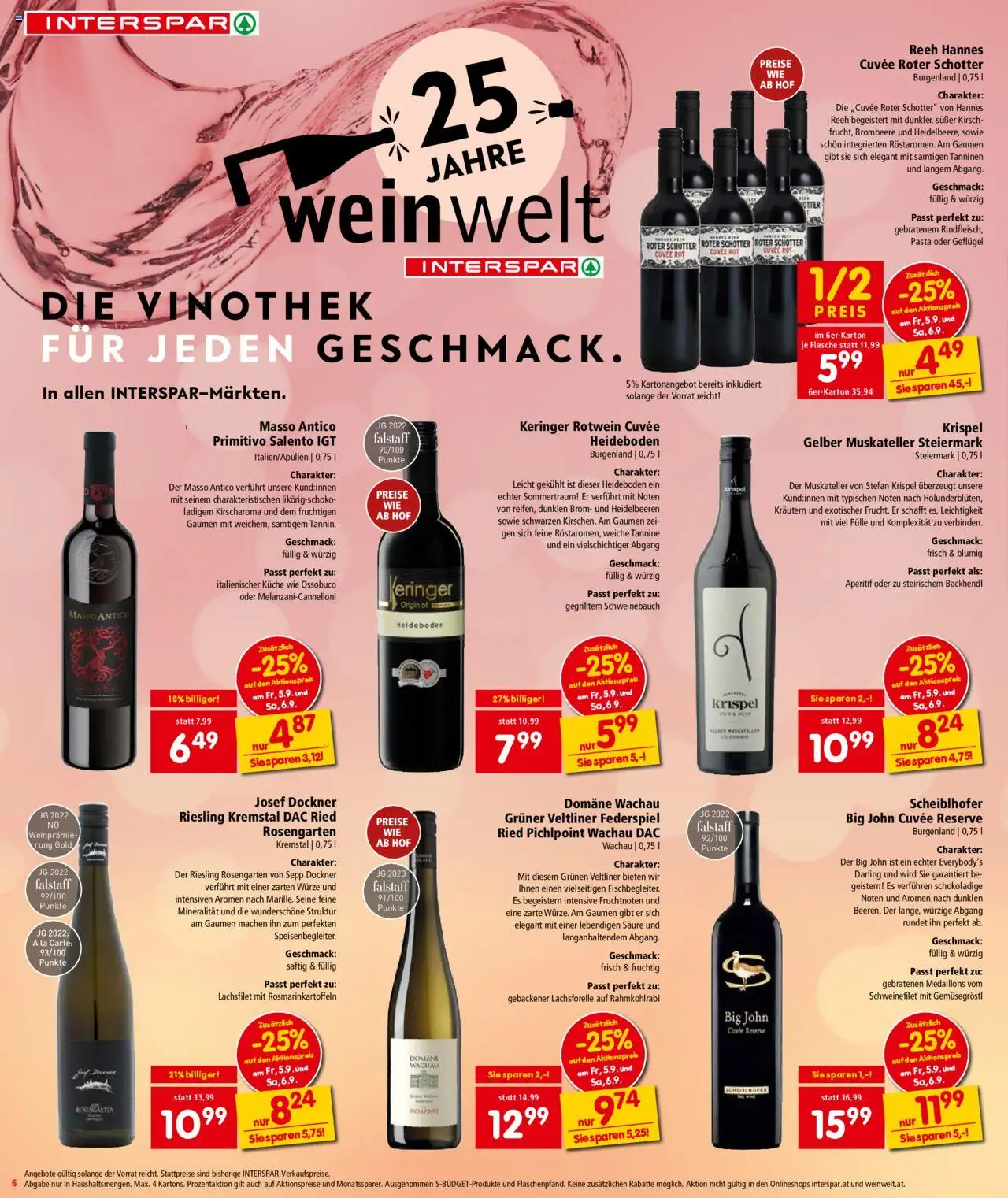 Interspar Flugblatt - Wien gültig ab 04.09.2025 | Seite: 6 | Produkte: Pasta