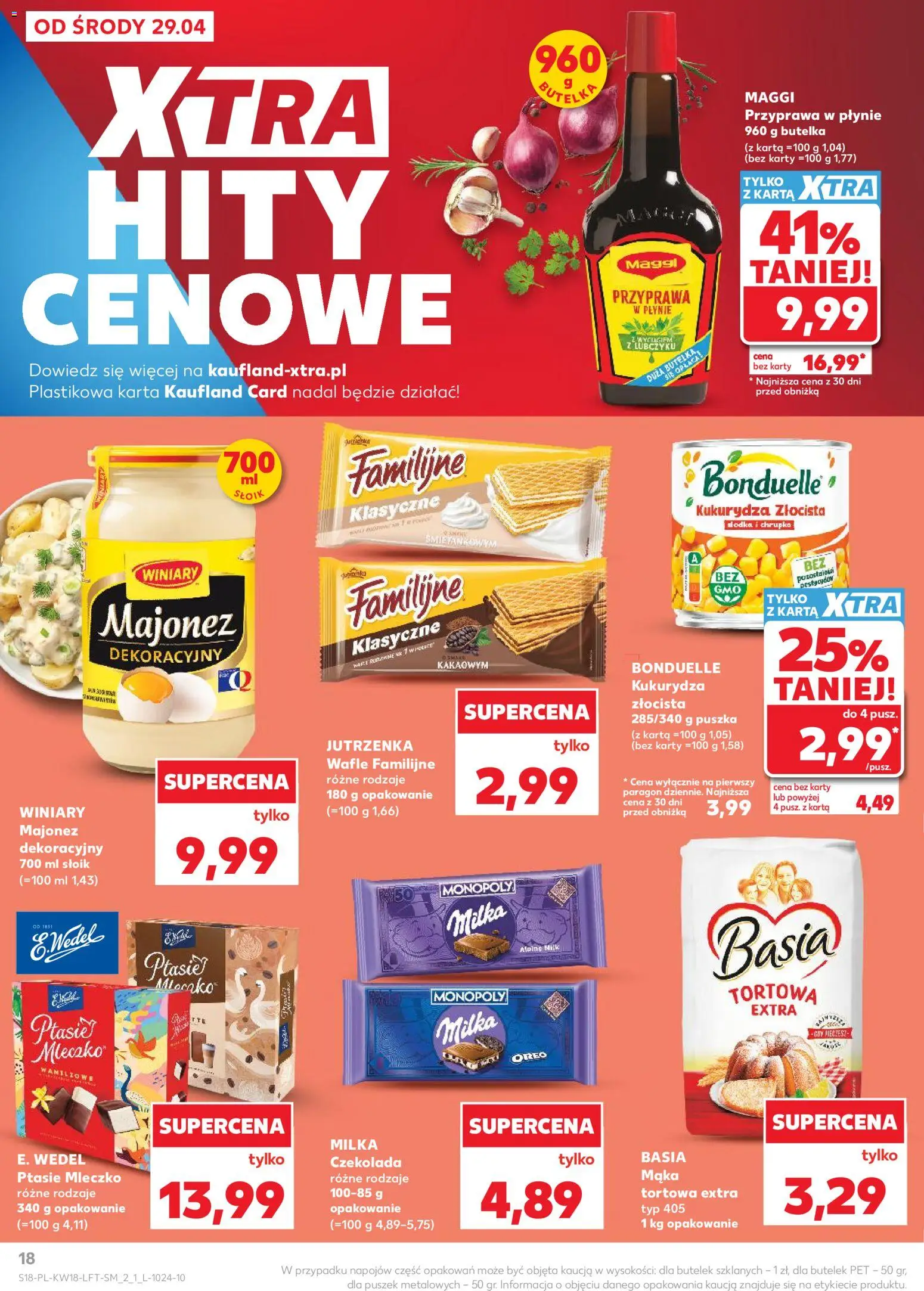 Kaufland gazetka od 29.04.2026 | Strona: 18 | Produkty: Wafle, Milka, Ptasie mleczko, Czekolada
