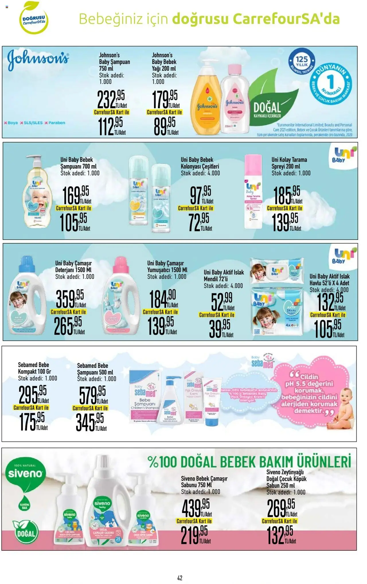 CarrefourSA Katalog - 01.08.2025 tarihinden itibaren geçerlidir | Sayfa: 42 | Ürünler: Şampuan, Sabun, Yumuşatıcı, Bant