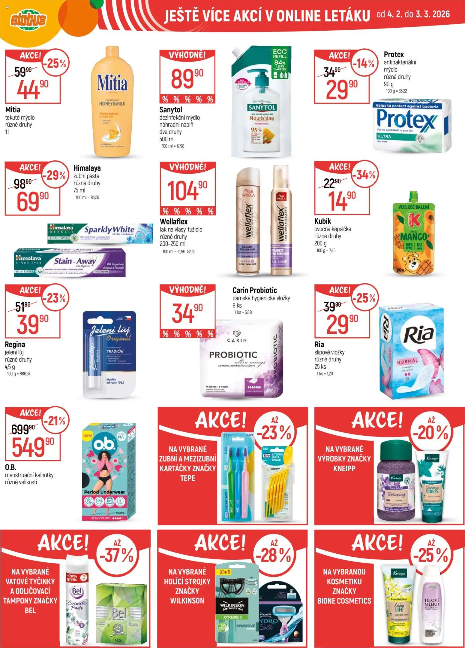 Globus leták - Karlovy Vary od 04.02.2026 | Strana: 37 | Produkty: Mléko, Body, Sanytol, Tužidlo