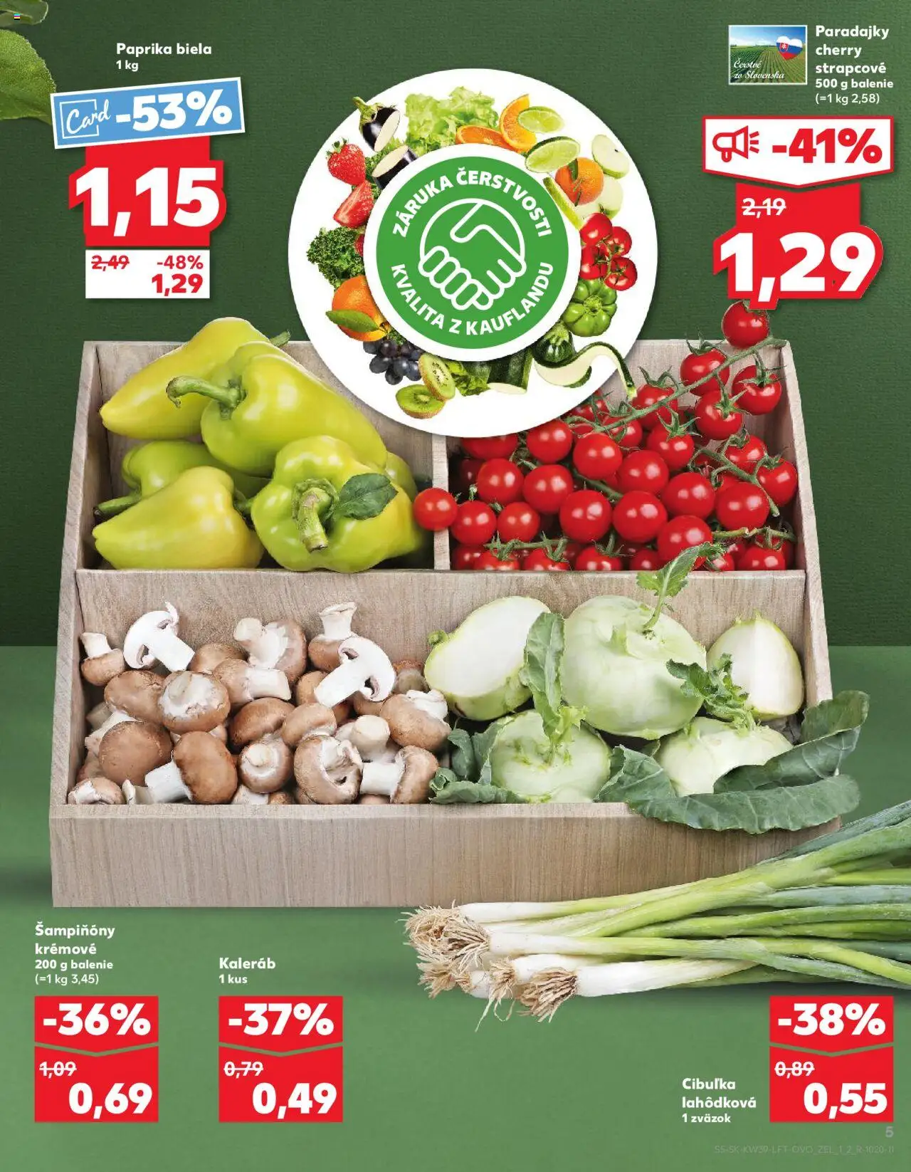 Nové Kaufland akcie – leták je platný od 25.09.2025 | Strana: 5 | Produkty: Paprika, Paradajky
