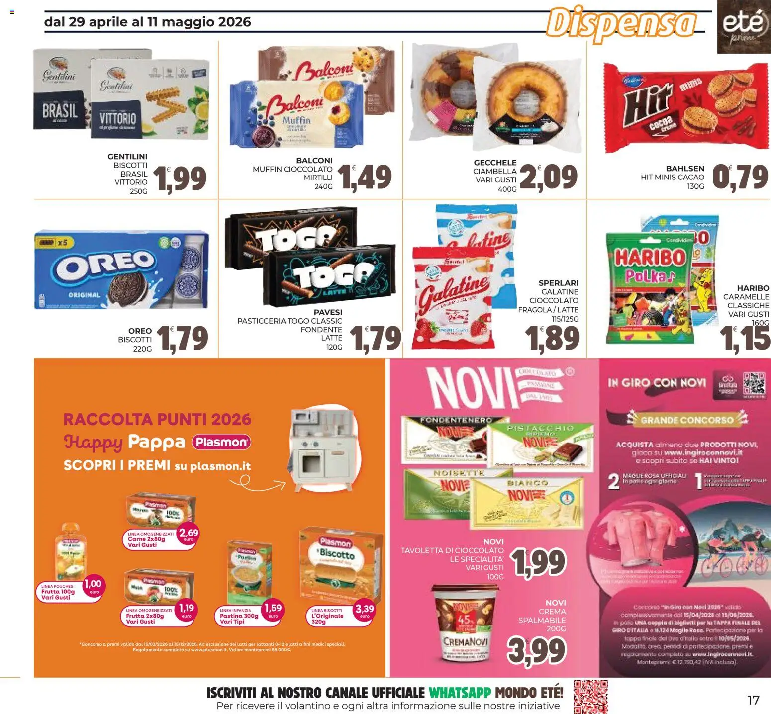 Volantino Eté del 29.04.2026 | Pagina: 17 | Prodotti: Crema, Caramelle, Mirtilli, Cacao
