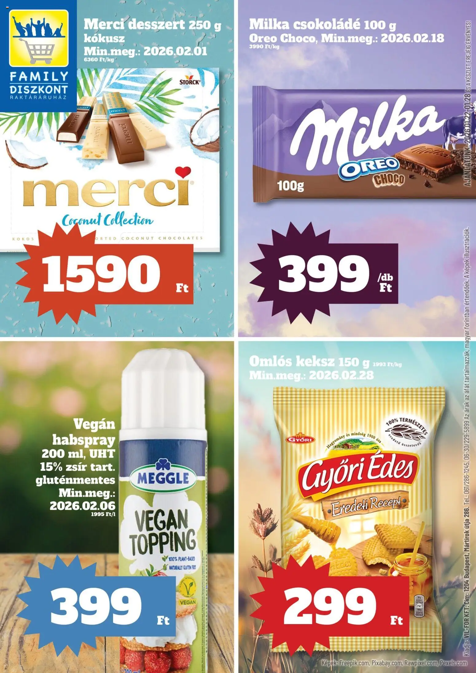 Family Diszkont akciós ujság - amely érvényes a következő dátumtól: 22.01.2026 | Oldal: 1