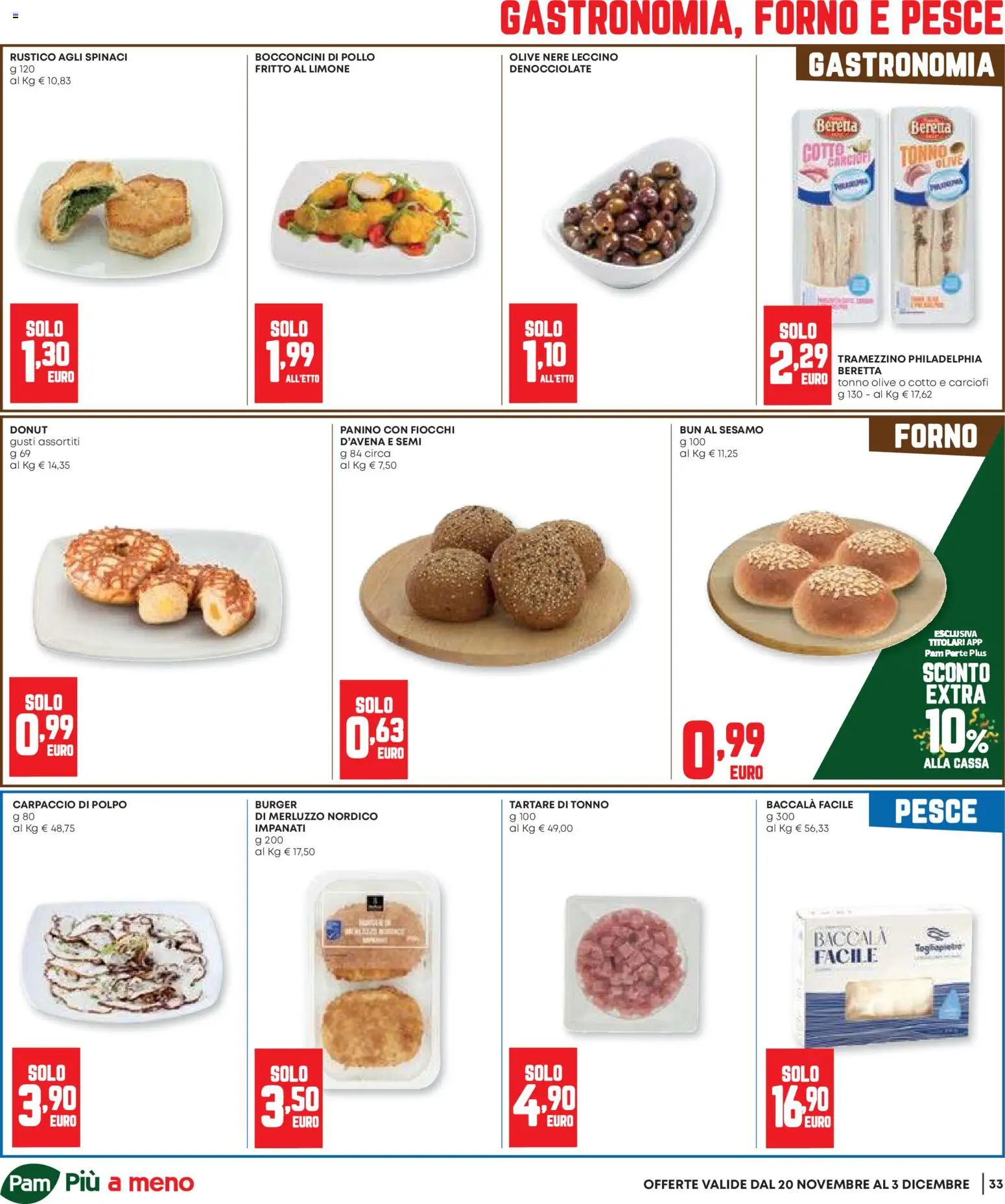 Volantino Panorama del 20.11.2025 | Pagina: 33 | Prodotti: Polpo, Spinaci, Tonno, Forno