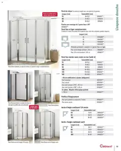 Gedimat - Prévisualisation de Gedimat Salle de bains & Cuisine valide à partir de 14.03.2025 | Page: 55 | Produits: Porte, Portes, Douche