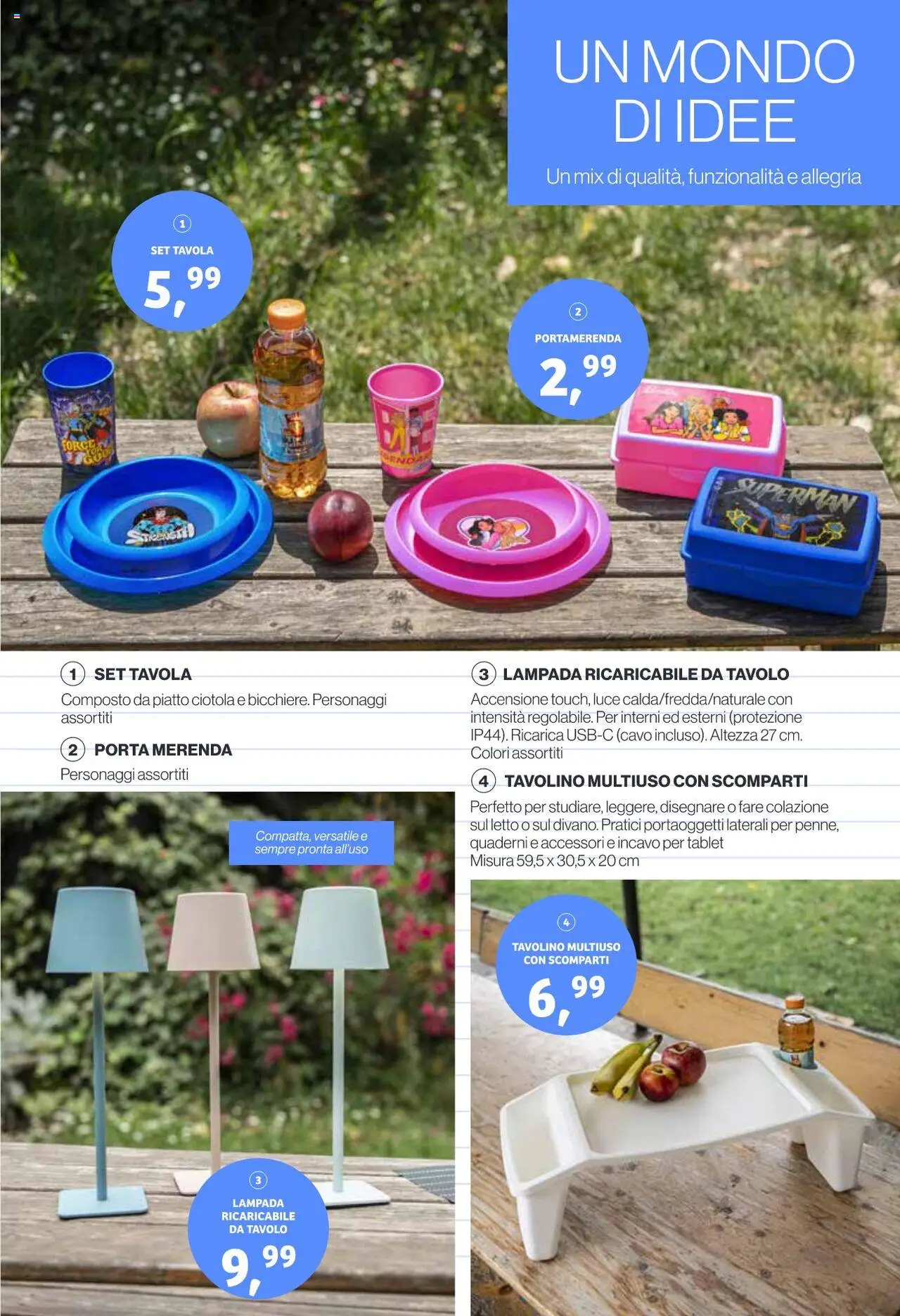 Volantino IN's del 25.08.2025 | Pagina: 17 | Prodotti: Tavolino, Tablet, Cavo, Ciotola