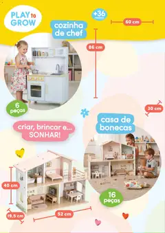 Pré-visualização casa de bonecas, Dollhouse with 16 pieces, dimensions 40 cm height, 52 cm width, 19,5 cm depth, 30 cm height of the roof. válido de 01.11.2025 | Página: 9