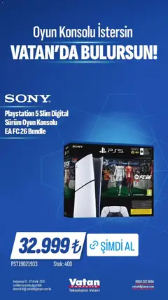 01.12.2025 tarihinden itibaren geçerli olan Vatan Bilgisayar kataloğu önizlemesi | Sayfa: 8 | Ürünler: Oyun konsolu, Playstation, Oyun