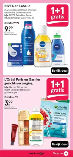 Garnier SkinActive Hydra Bomb Sheet masker granaatappel, Hydra Bomb Sheet mask with pomegranate - Voorbeeld van een folder van Etos, geldig van 02.03.2026 | Pagina: 17