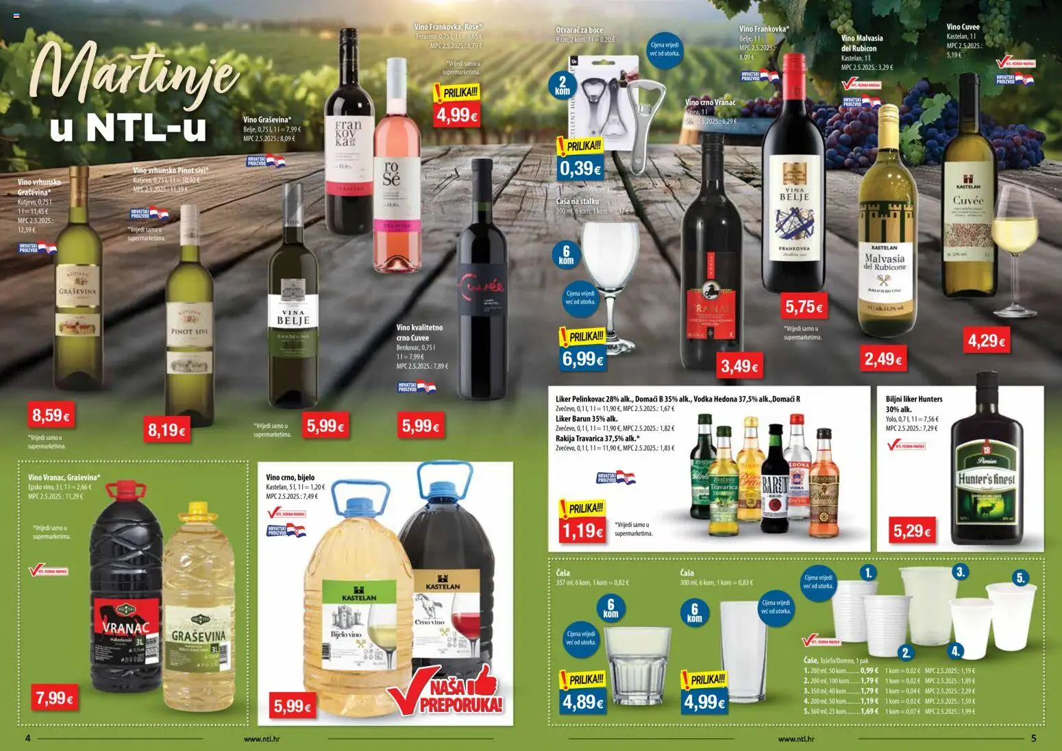NTL katalog | vrijedi od 05.11.2025 | Stranica: 3 | Proizvodi: Pelinkovac, Travarica, Vino, Crno vino