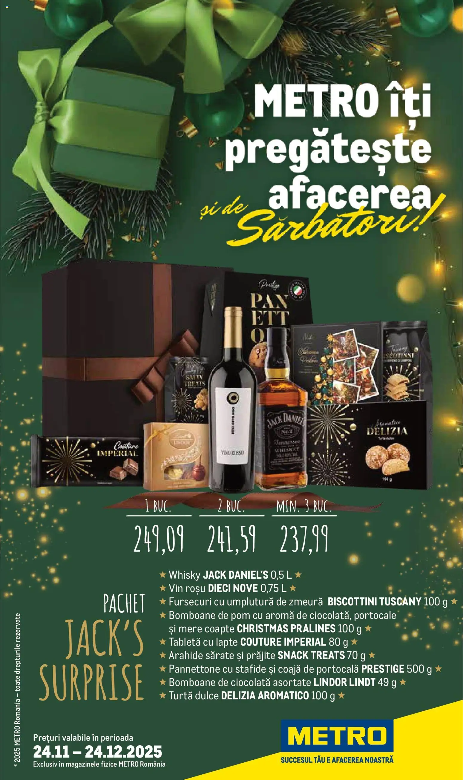 Noul catalog Metro – valabil de la 24.11.2025 | Pagină: 1 | Produse: Zmeură, Mere, Stafide, Turtă dulce