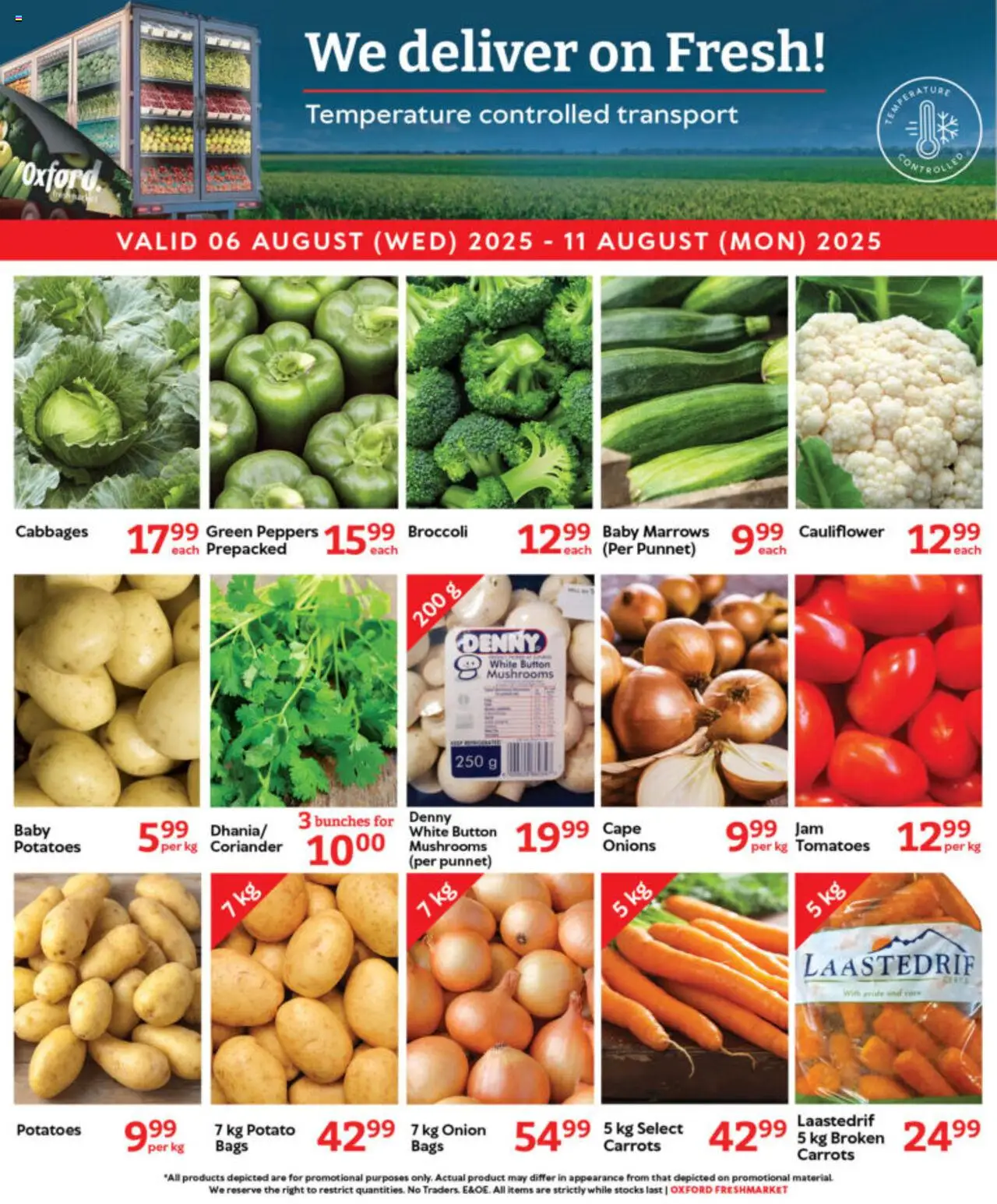 Oxford Freshmarket Specials │ valid from 06.08.2025 | Page: 7 | Products: Jam, Tomatoes, Onions, Cabbages