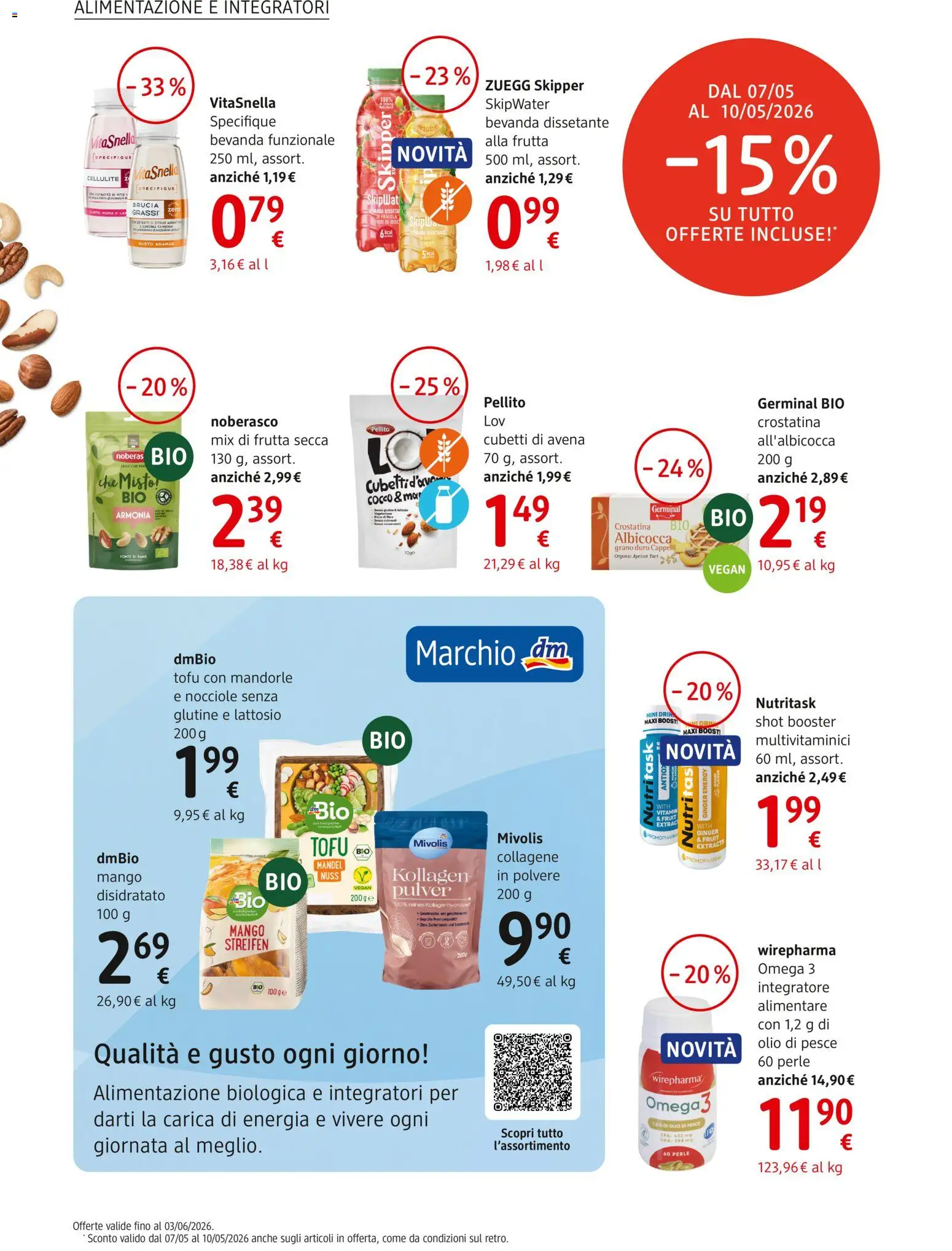 Volantino dm drogerie markt del 07.05.2026 | Pagina: 10 | Prodotti: Frutta, Olio, Nocciole, Cocco