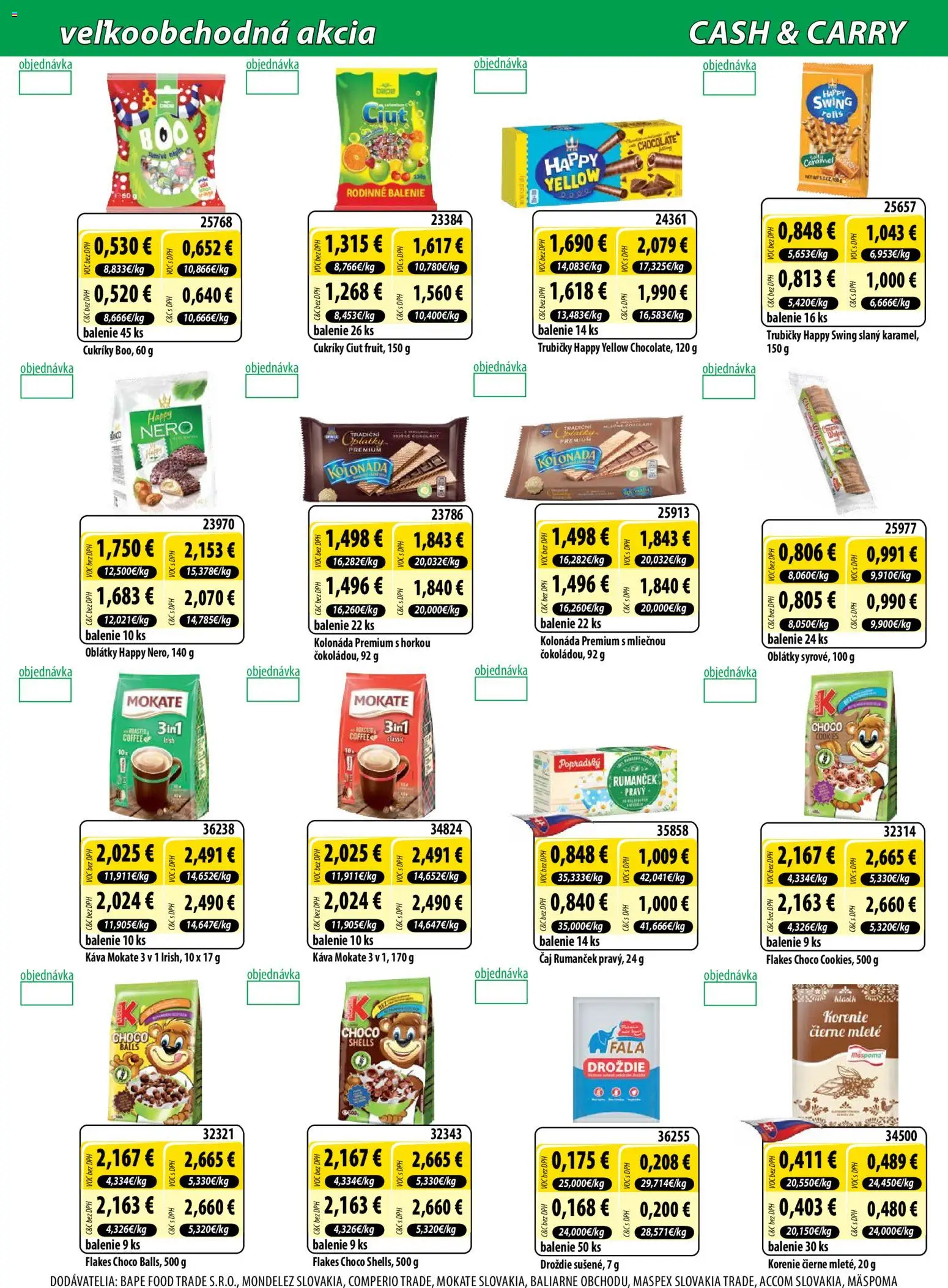 Nové Milk Agro akcie – leták je platný od 21.01.2026 | Strana: 5 | Produkty: Káva, Čaj, Cukríky, Korenie